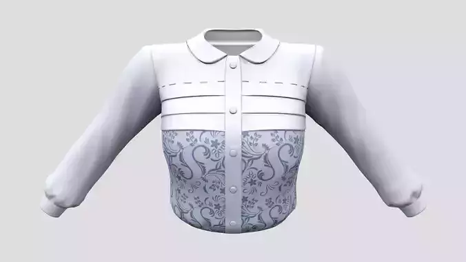 Peter Pan Collar Neck Sweet Elegant Blouse Top