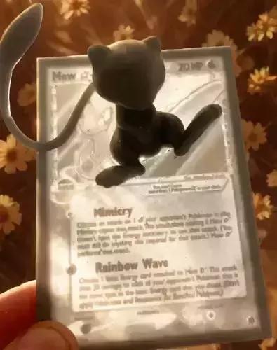 Mew 3D 4D Card Custom 3D Printing File Pokemon New Card 3D print model