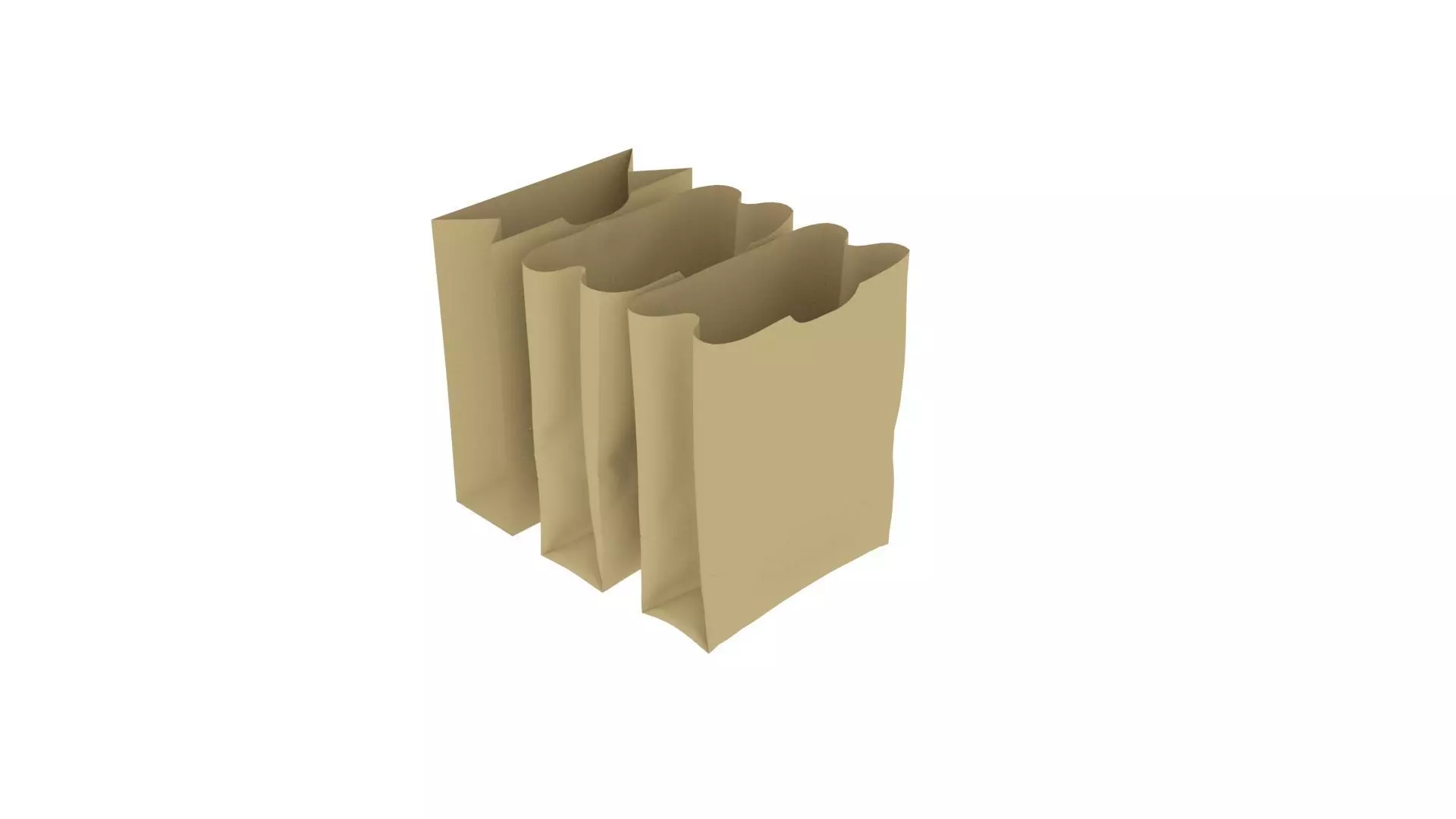 Paper Bags Set 3D model