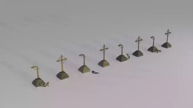 Hand Sculpted cemetery gravestones part 10