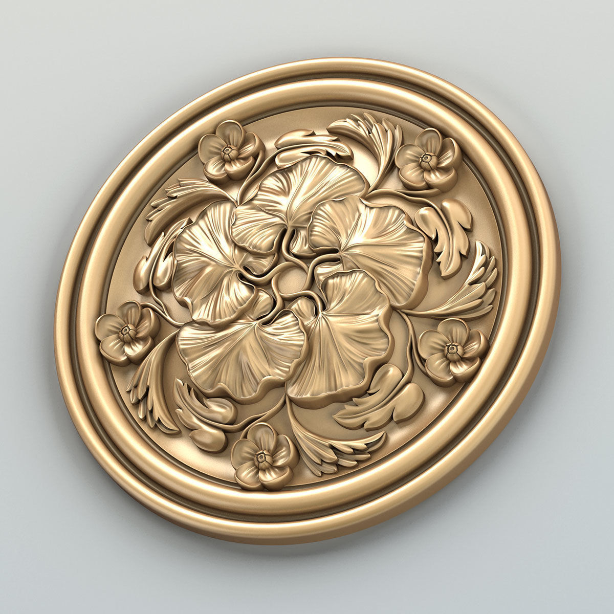 Round rosette 044 3D model_4