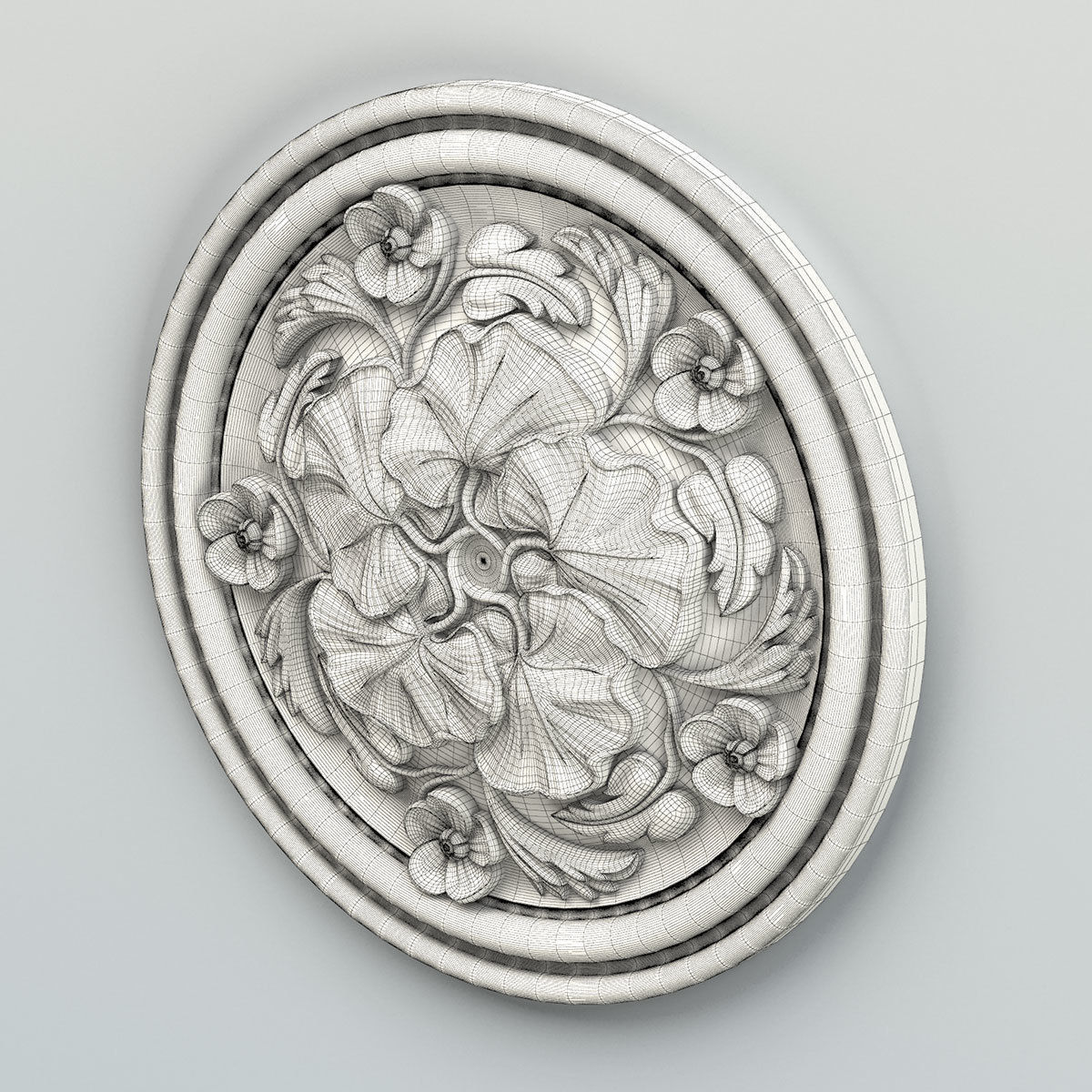 Round rosette 044 3D model_6