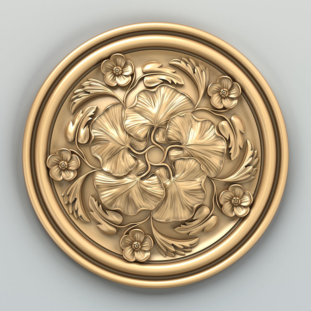 Round rosette 044 3D model_1