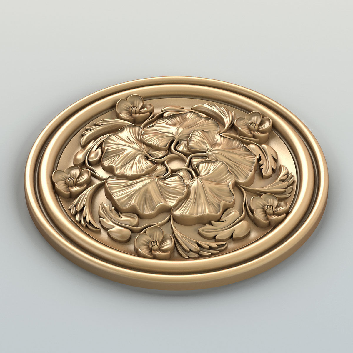 Round rosette 044 3D model_3