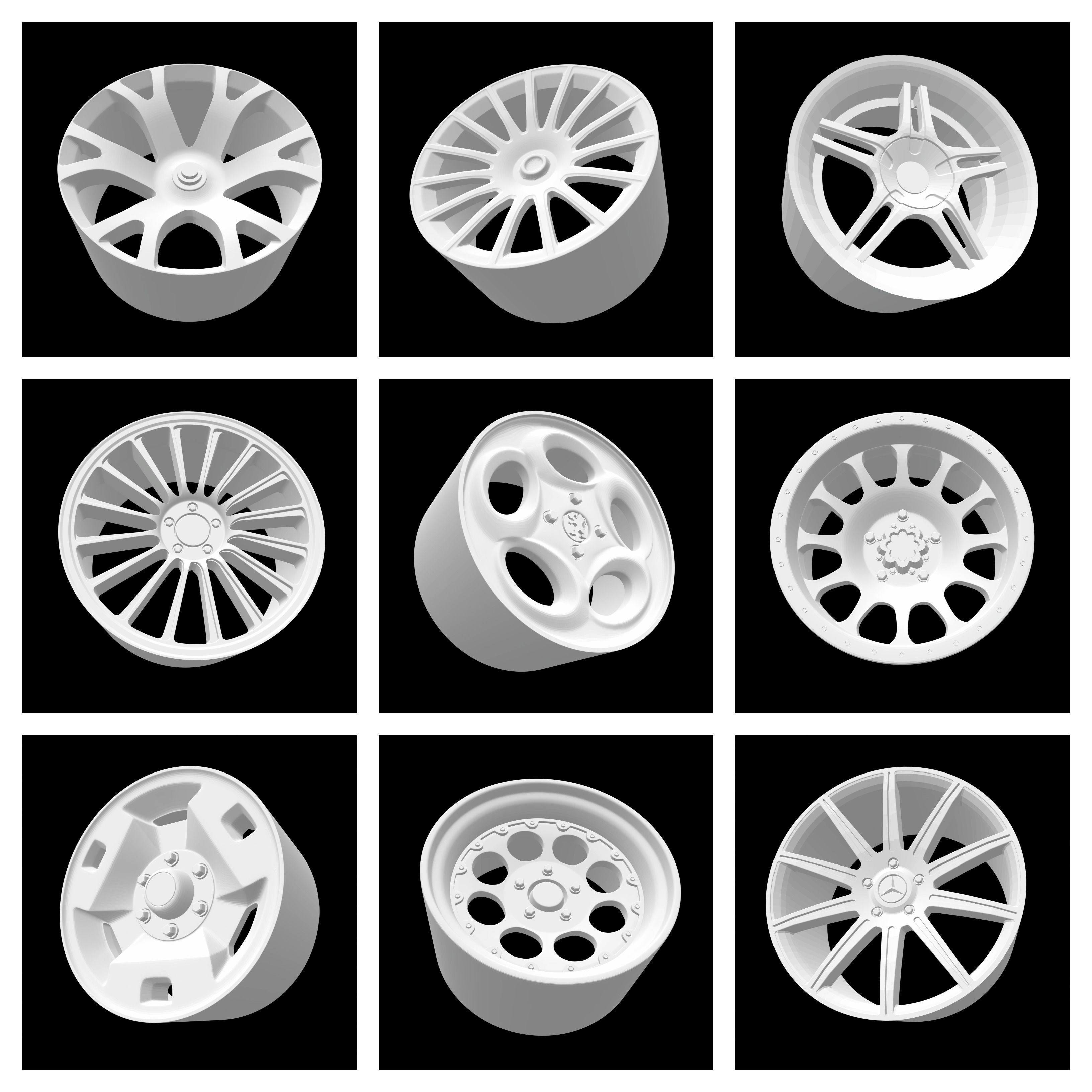COLLECTION OF MORE THAN 150 DIFFERENT MODELS OF WHEELS 3D print model_1