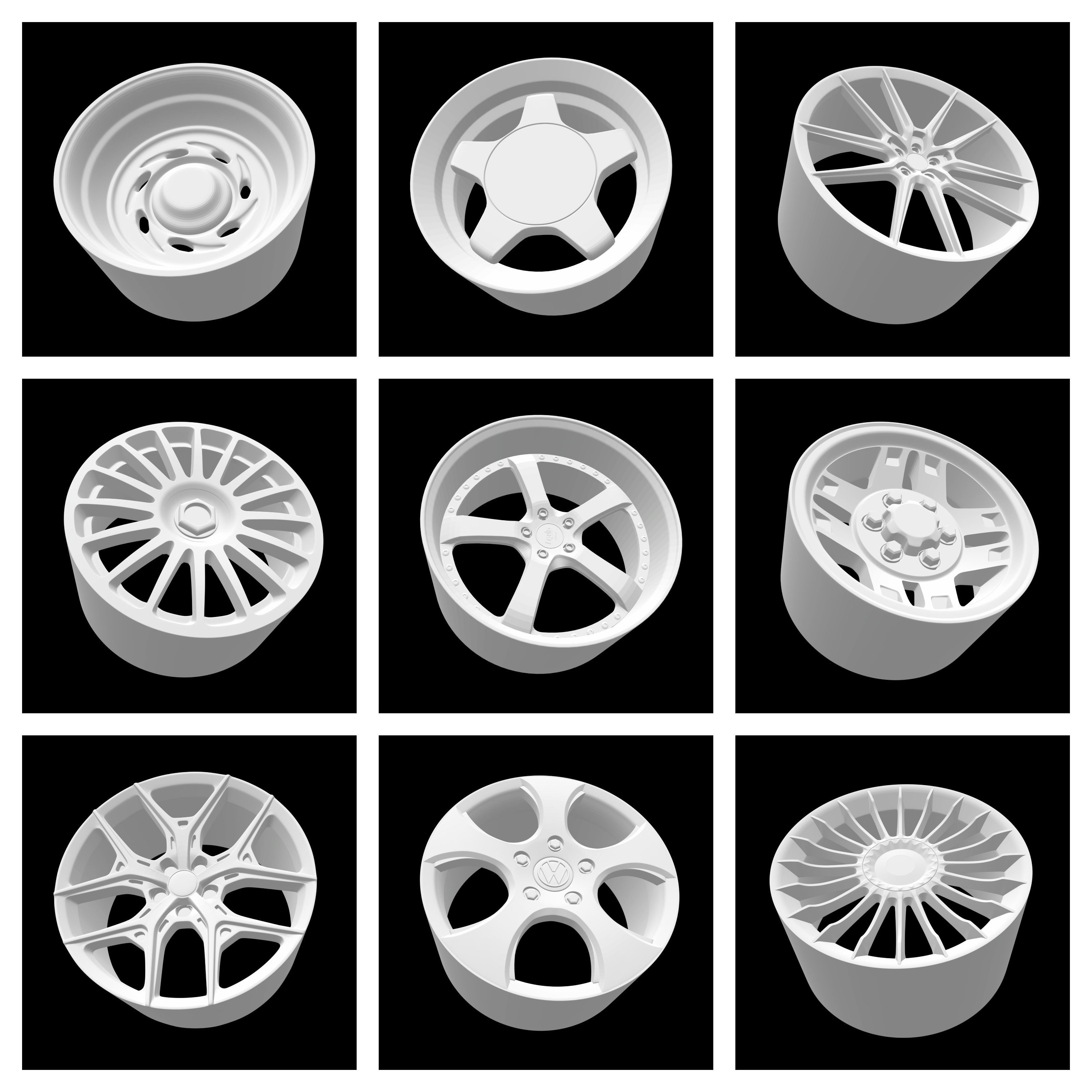COLLECTION OF MORE THAN 150 DIFFERENT MODELS OF WHEELS 3D print model_15