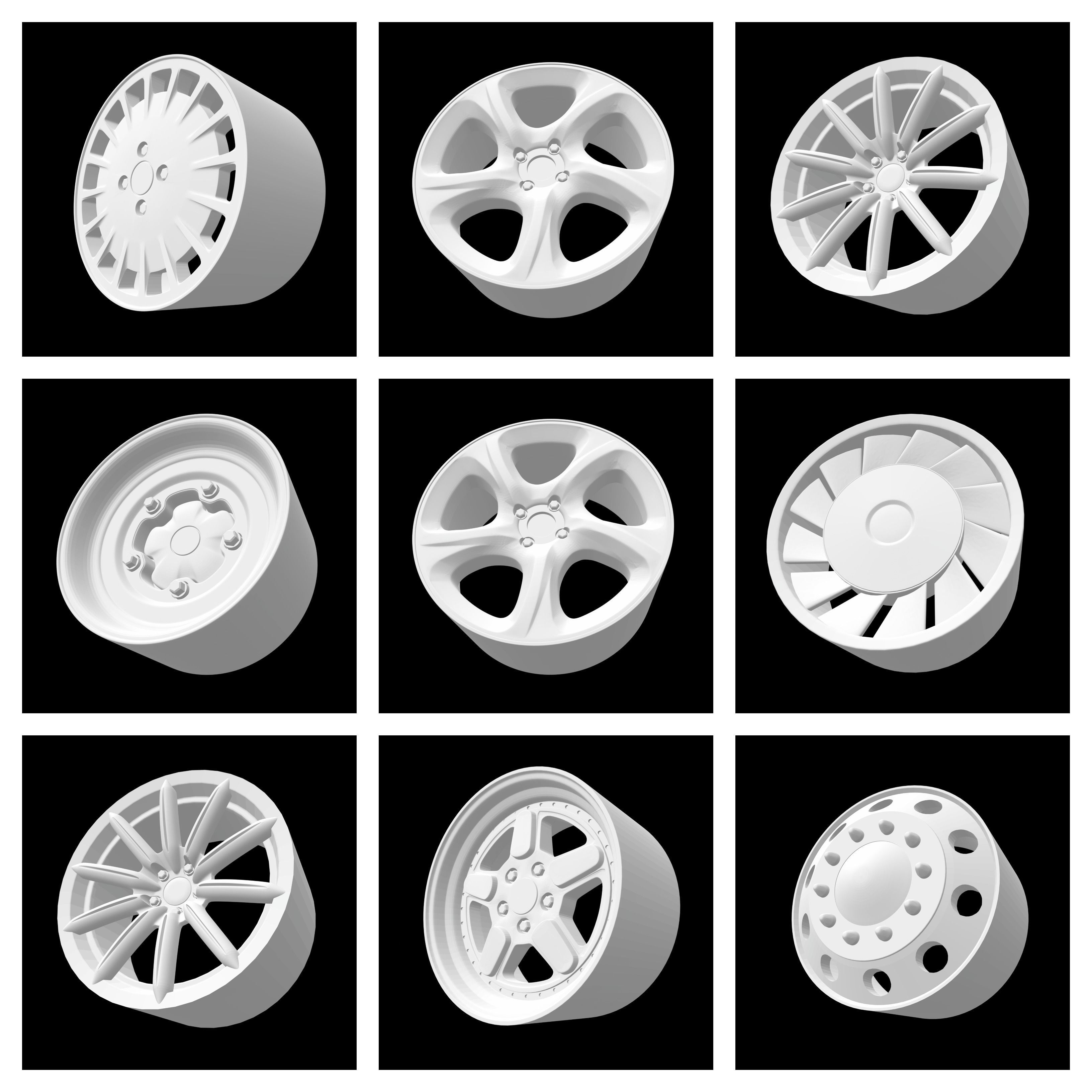 COLLECTION OF MORE THAN 150 DIFFERENT MODELS OF WHEELS 3D print model_9