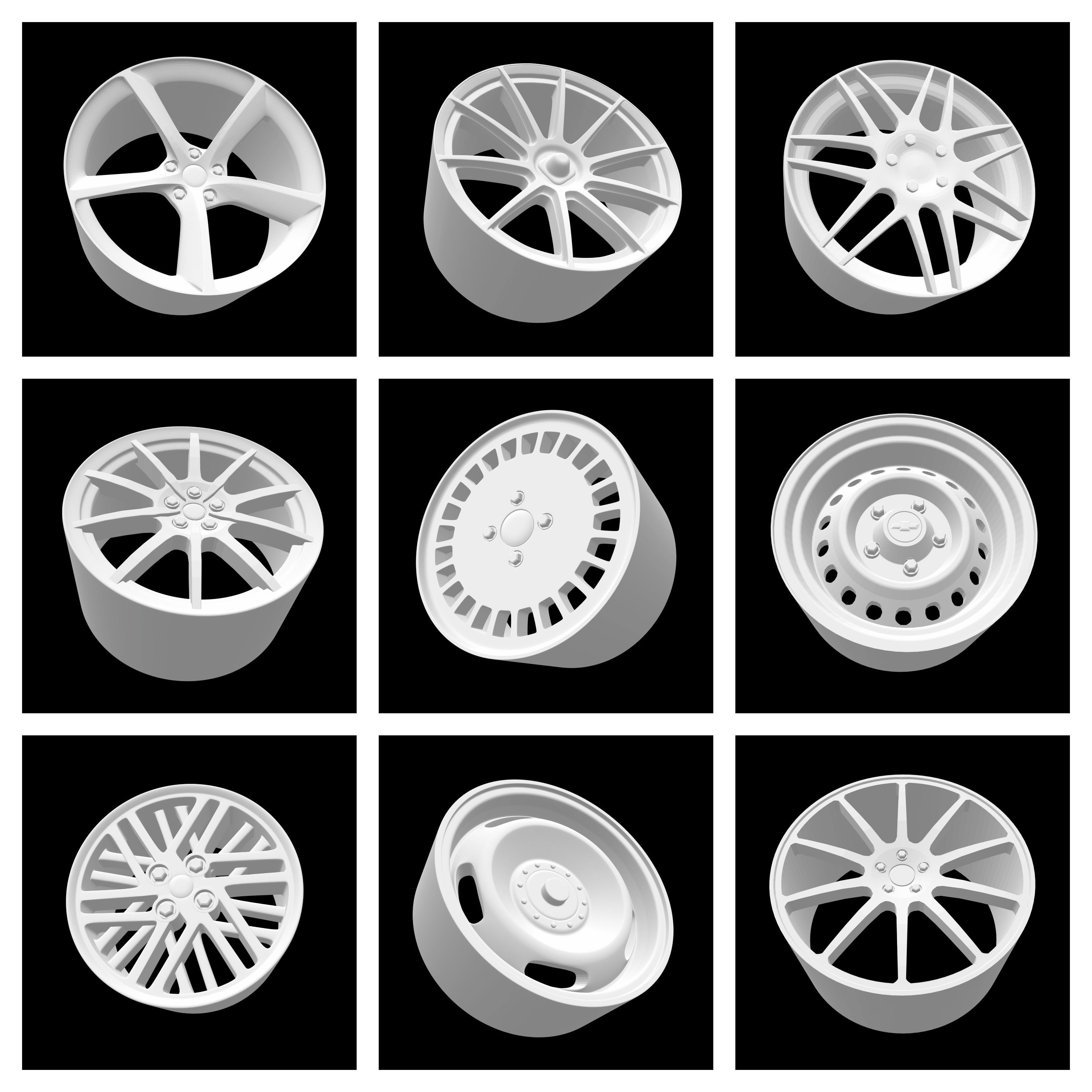 COLLECTION OF MORE THAN 150 DIFFERENT MODELS OF WHEELS 3D print model_4