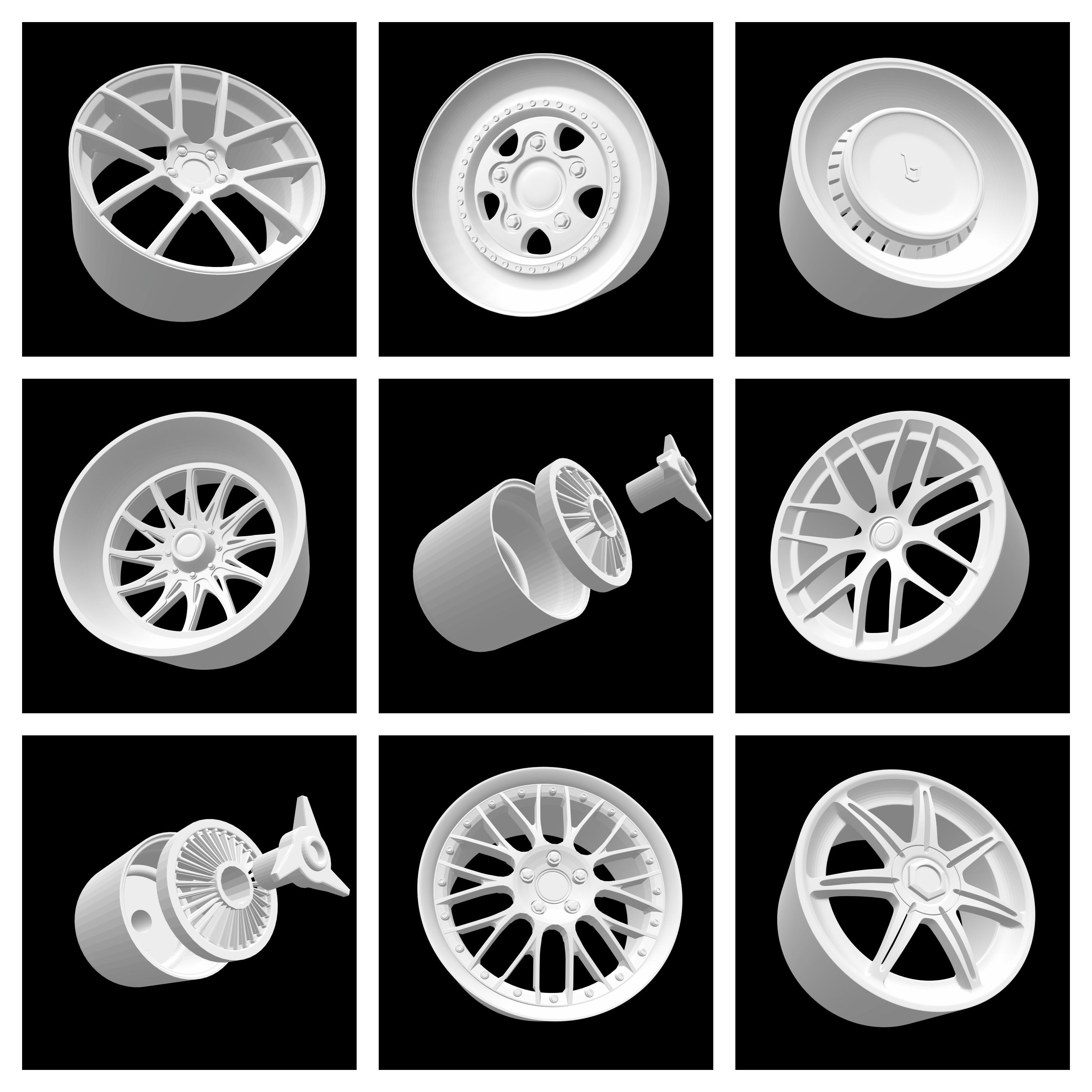 COLLECTION OF MORE THAN 150 DIFFERENT MODELS OF WHEELS 3D print model_13