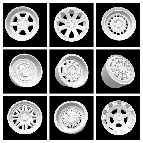 COLLECTION OF MORE THAN 150 DIFFERENT MODELS OF WHEELS 3D print model