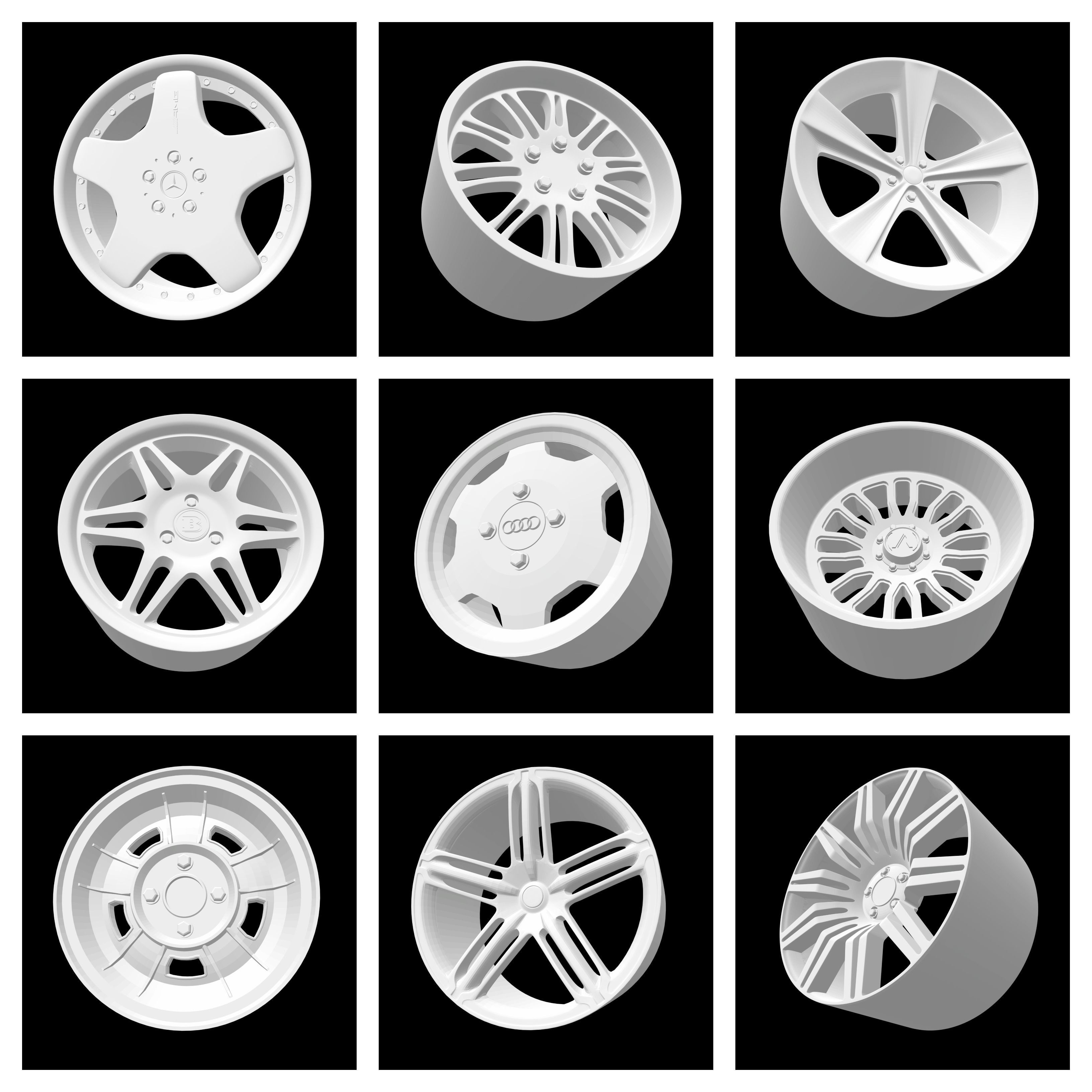 COLLECTION OF MORE THAN 150 DIFFERENT MODELS OF WHEELS 3D print model_7