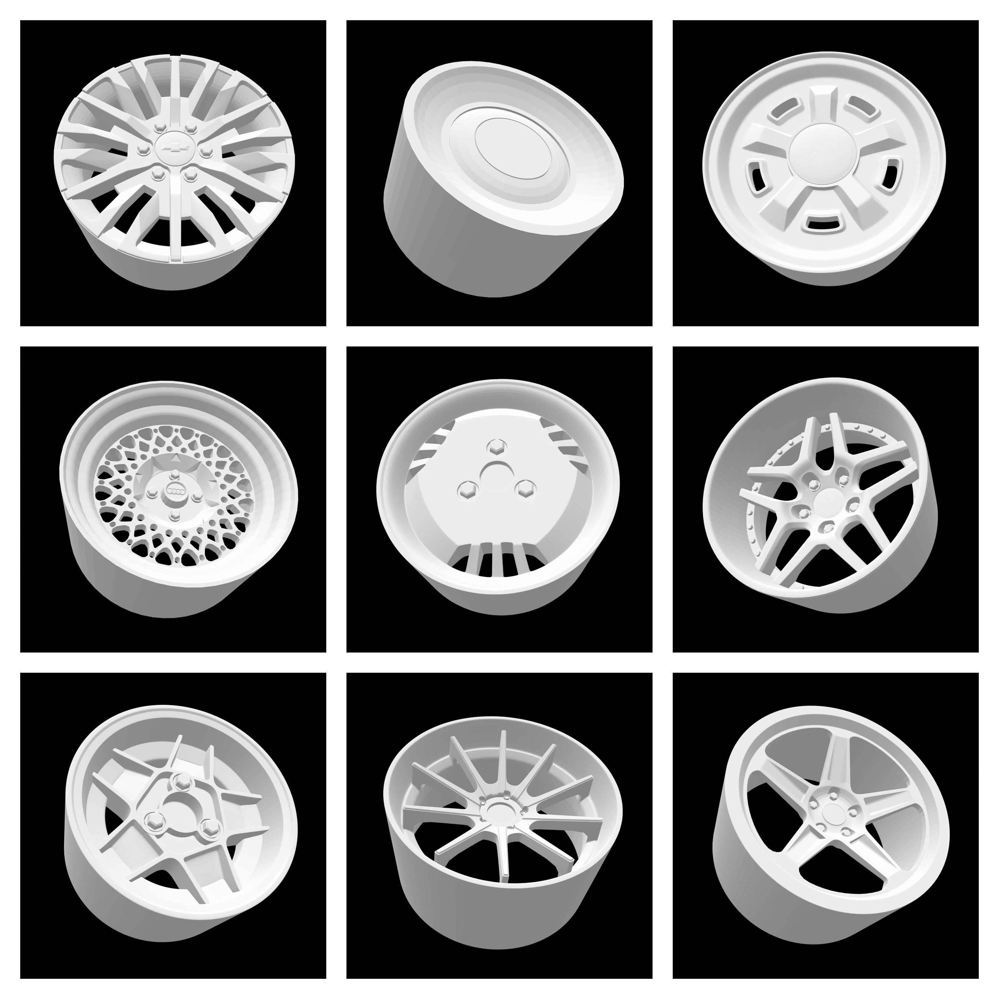 COLLECTION OF MORE THAN 150 DIFFERENT MODELS OF WHEELS 3D print model_5