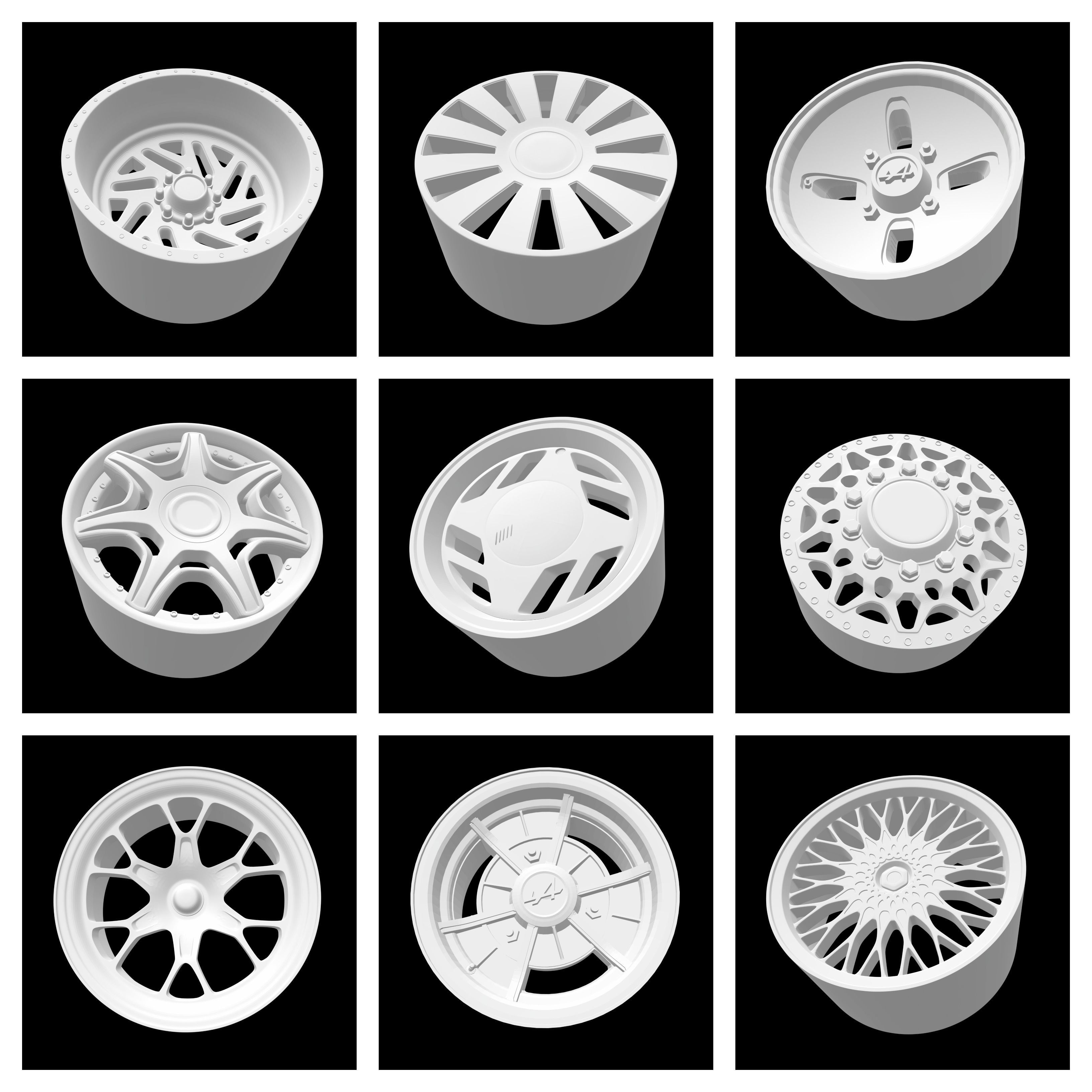 COLLECTION OF MORE THAN 150 DIFFERENT MODELS OF WHEELS 3D print model_14