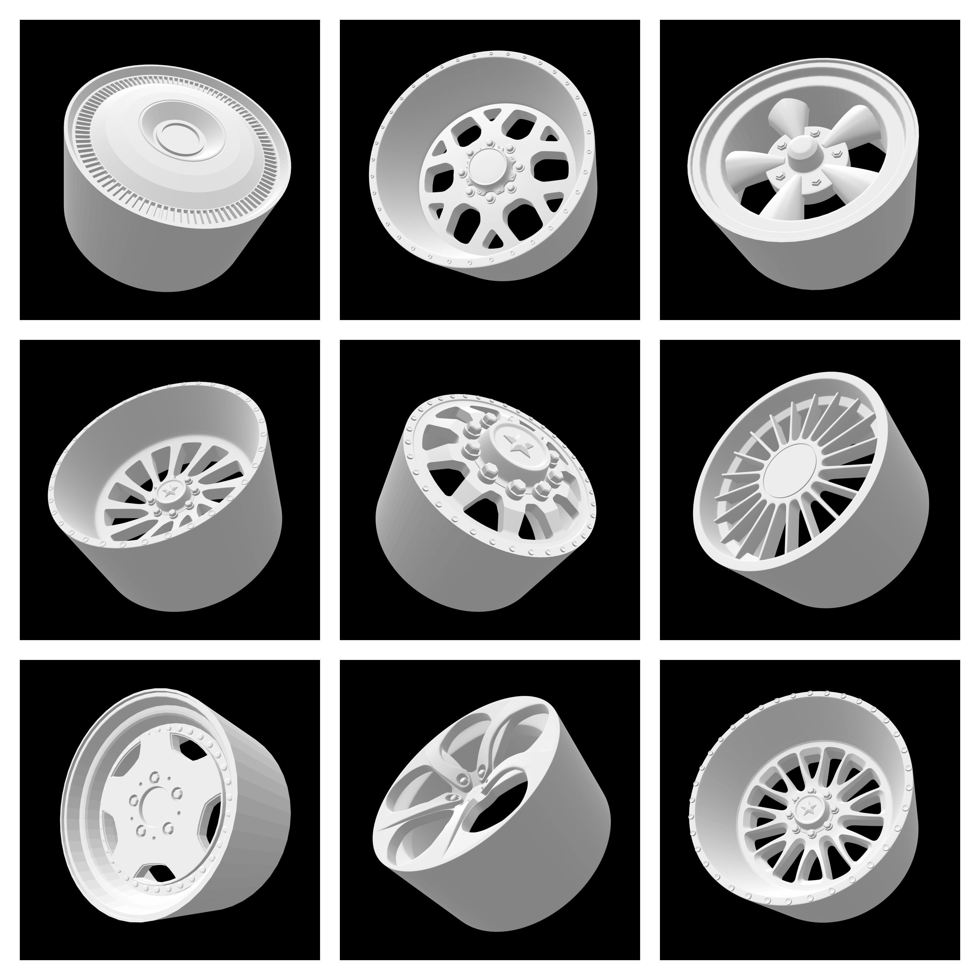 COLLECTION OF MORE THAN 150 DIFFERENT MODELS OF WHEELS 3D print model_8