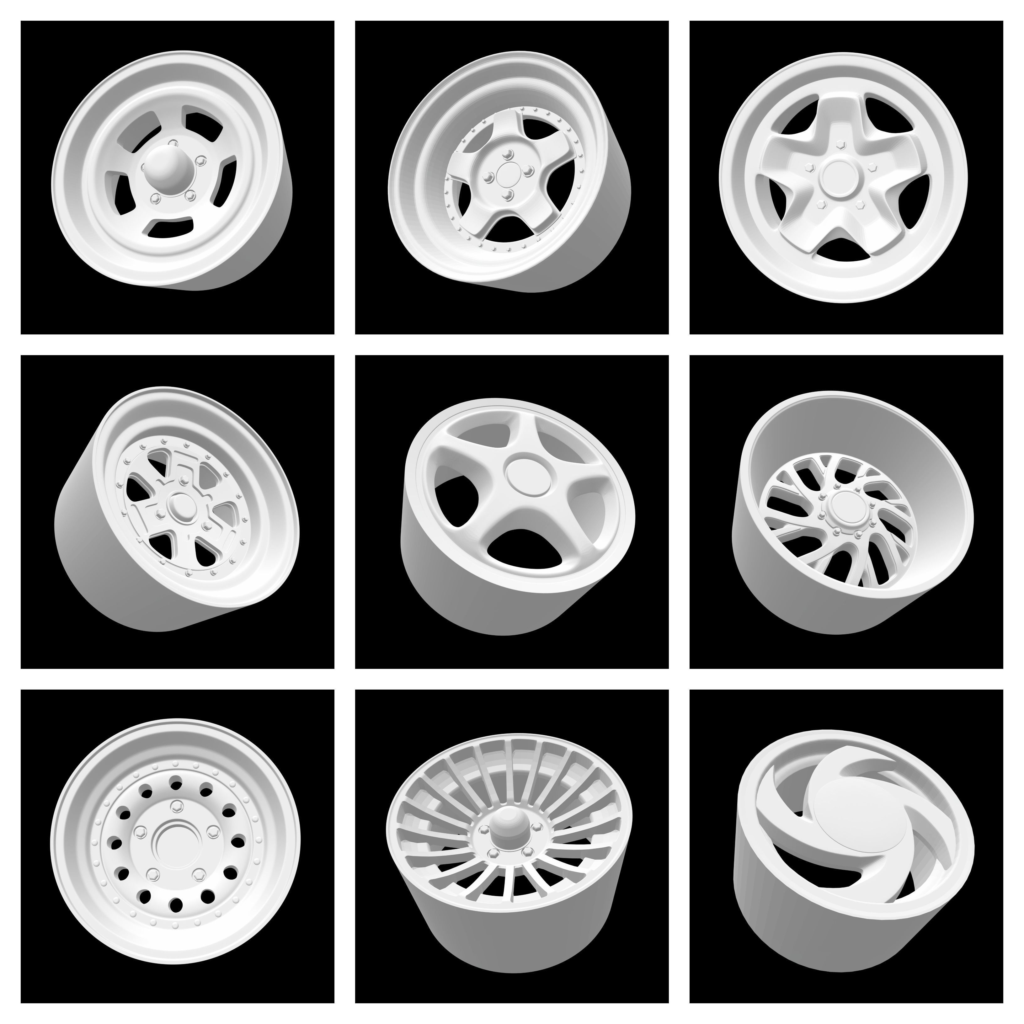 COLLECTION OF MORE THAN 150 DIFFERENT MODELS OF WHEELS 3D print model_17