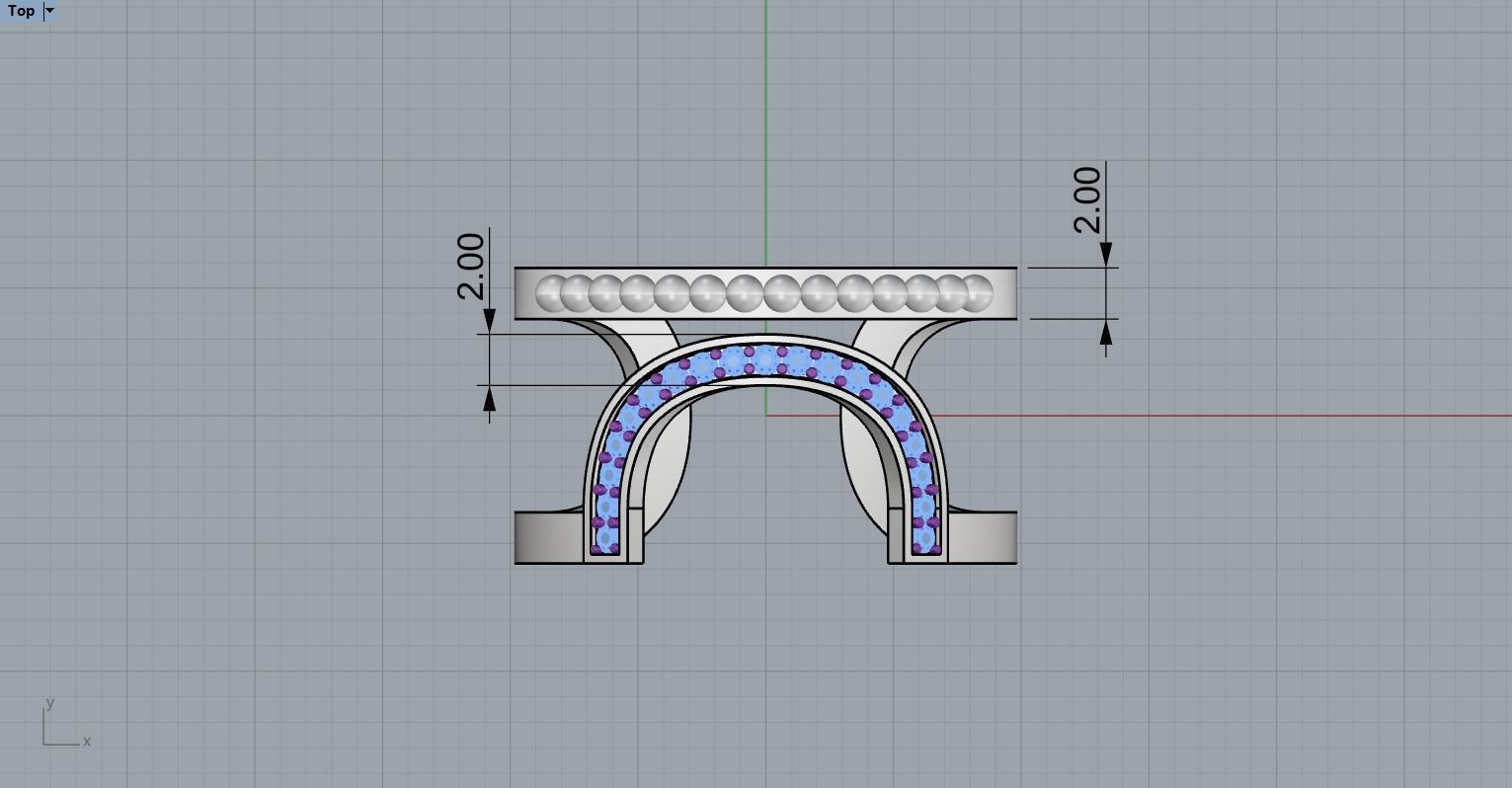 Ring with diamonds N11 3D print model_10
