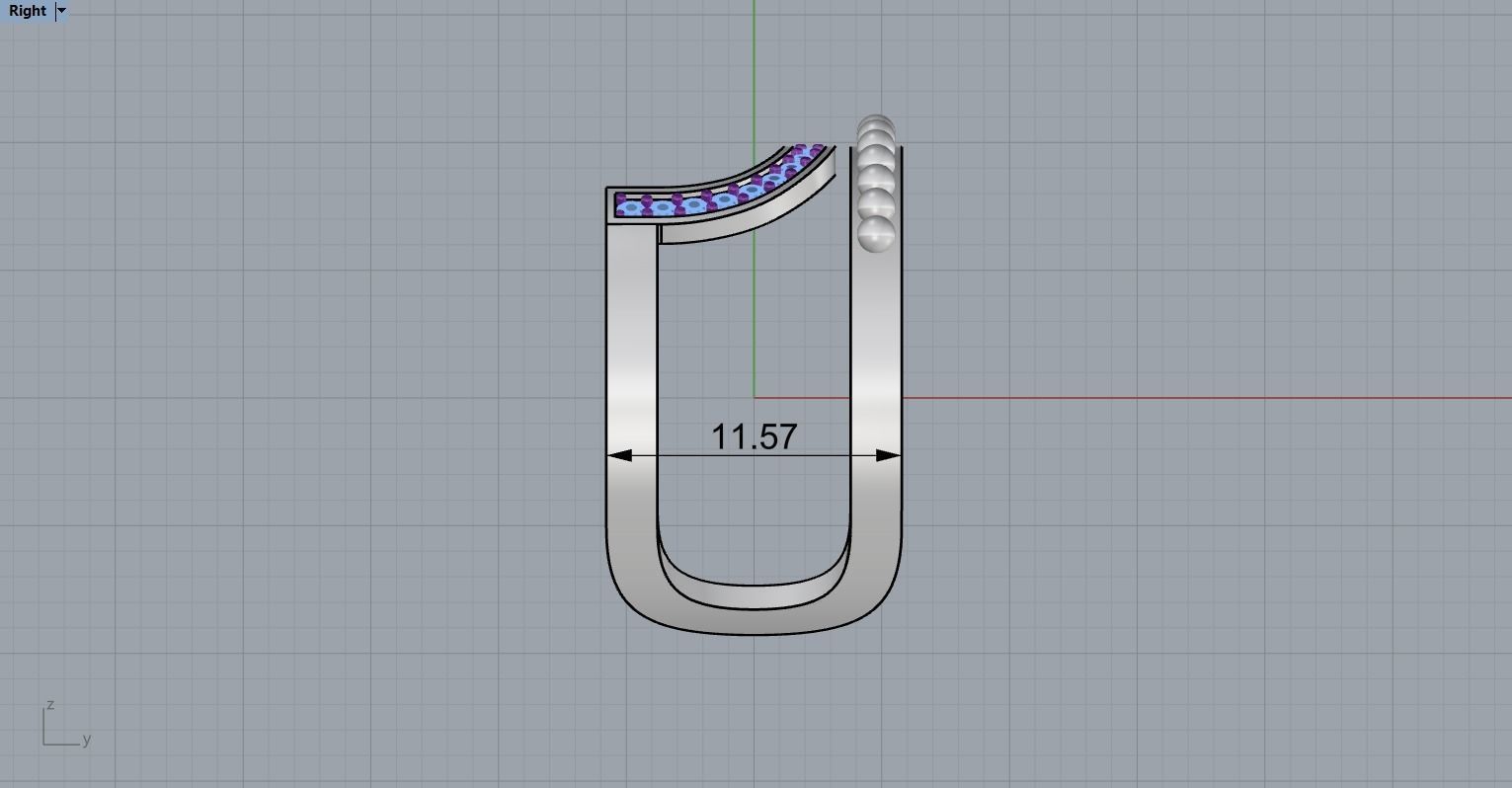 Ring with diamonds N11 3D print model_12