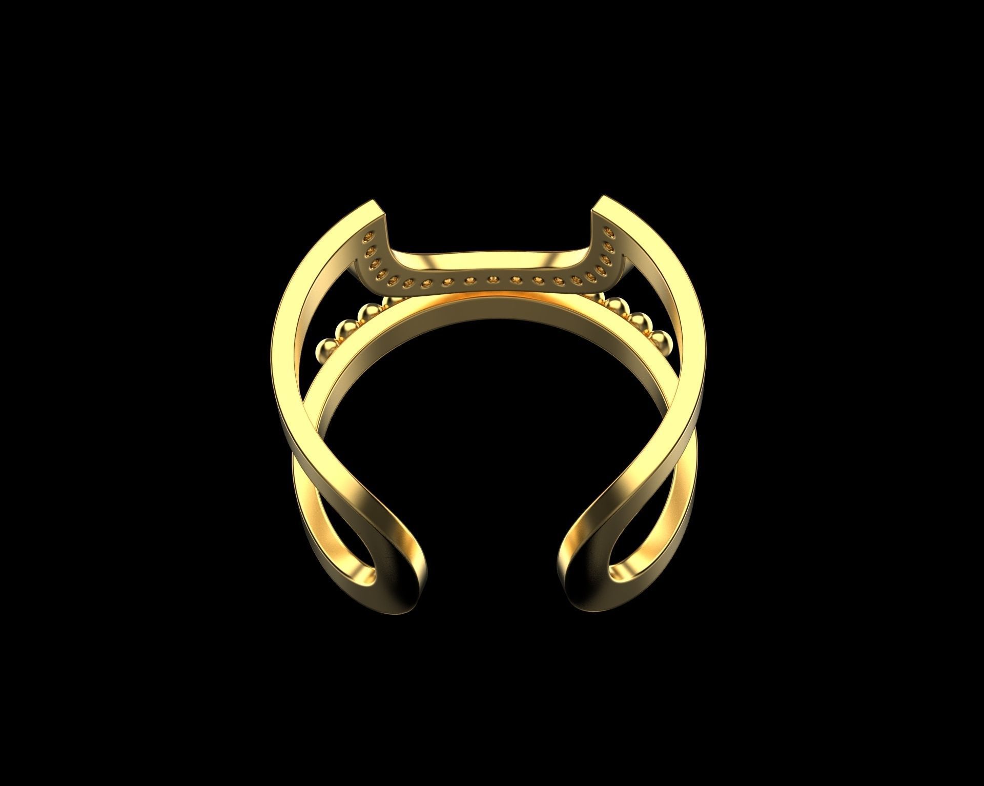 Ring with diamonds N11 3D print model_6
