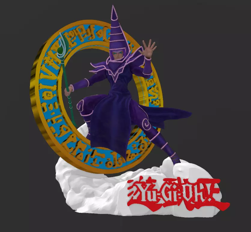 Dark Magician   Yu-Gi-Oh 3D print model_0
