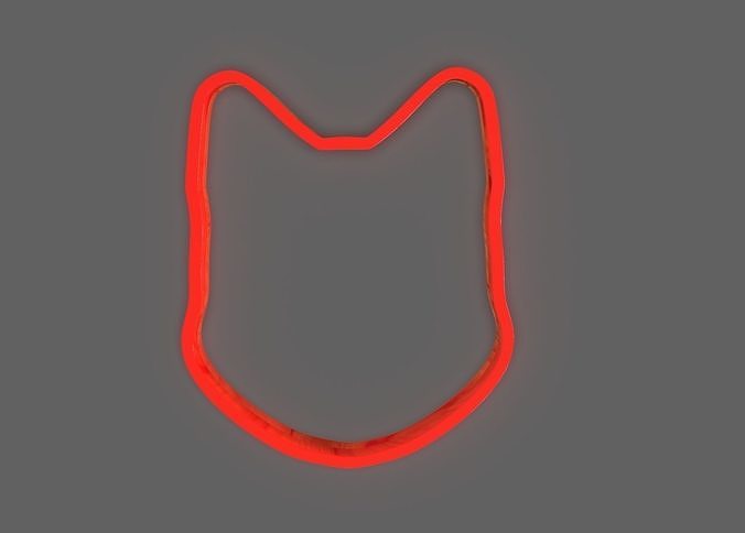 Fox Head Cookie Cutter 3D print model