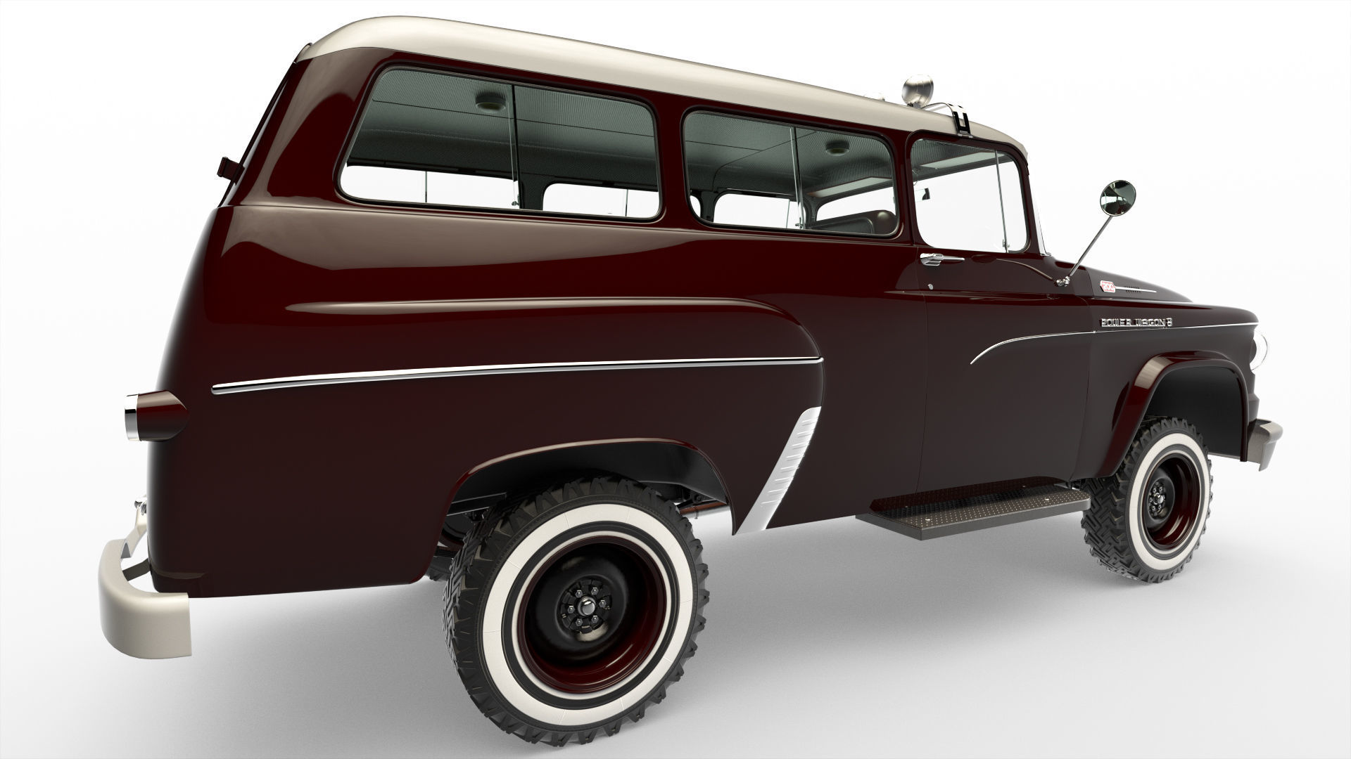 Dodge Town Wagon 4x4 3D model_23