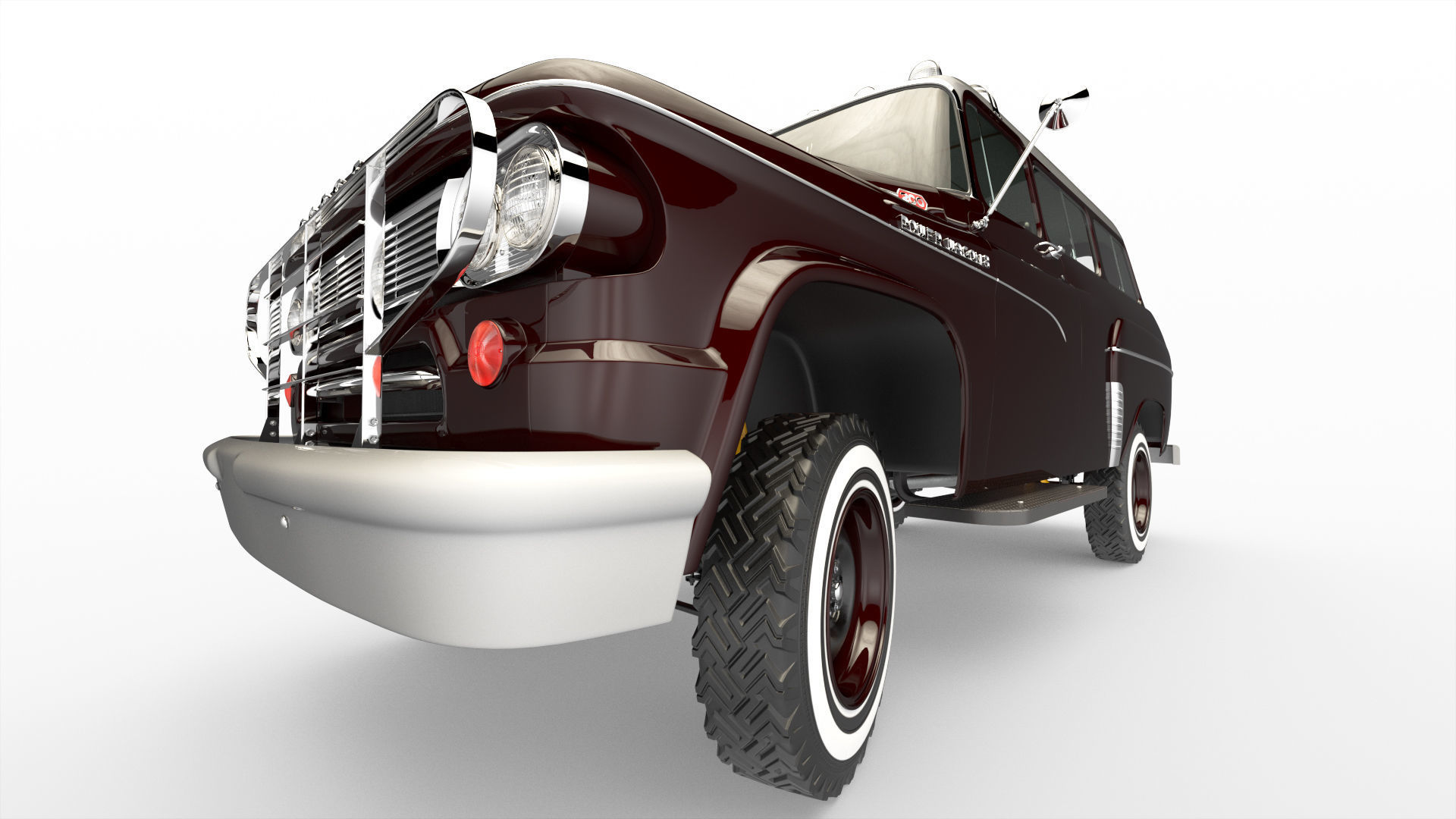 Dodge Town Wagon 4x4 3D model_31
