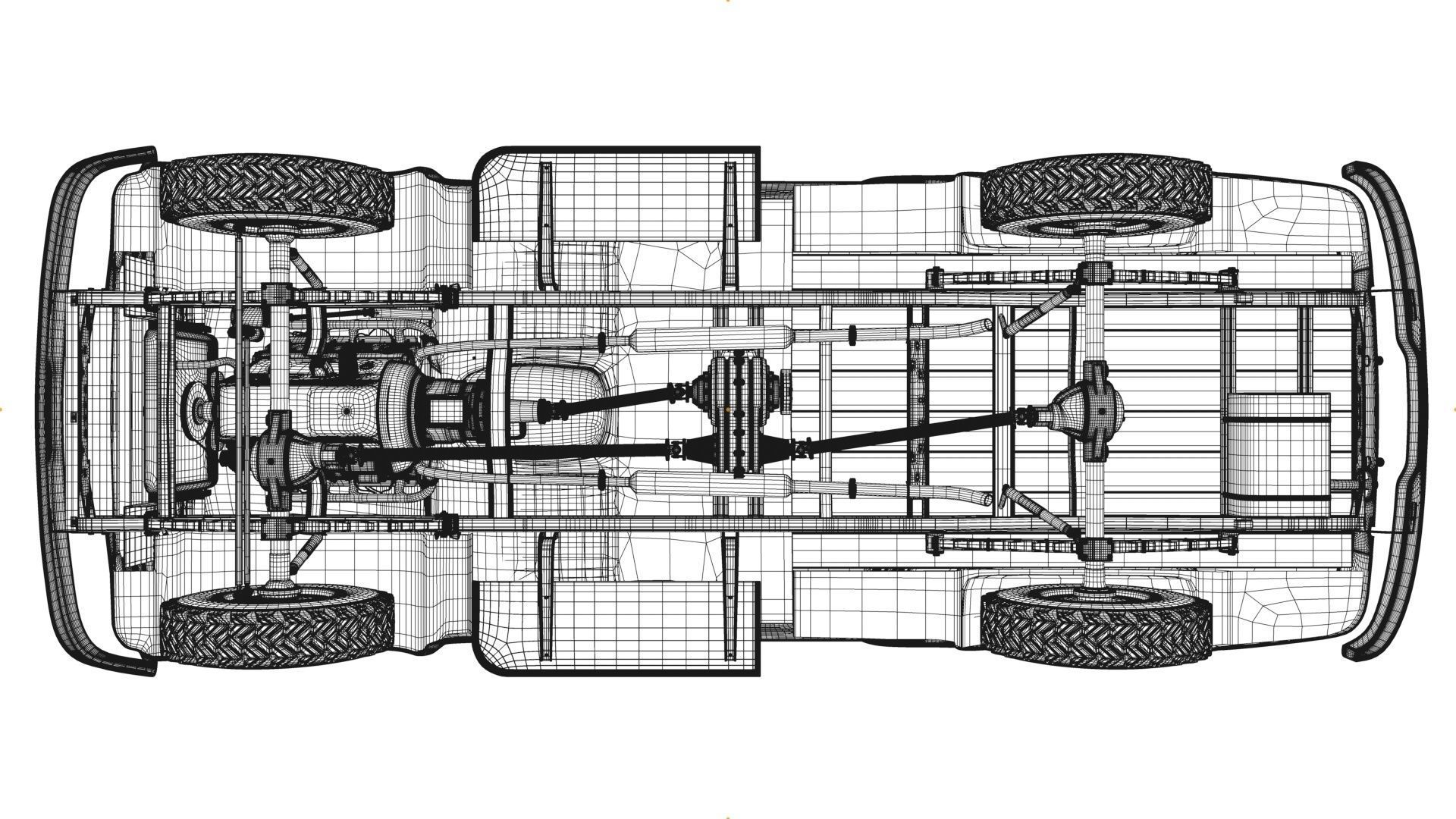 Dodge Town Wagon 4x4 3D model_61