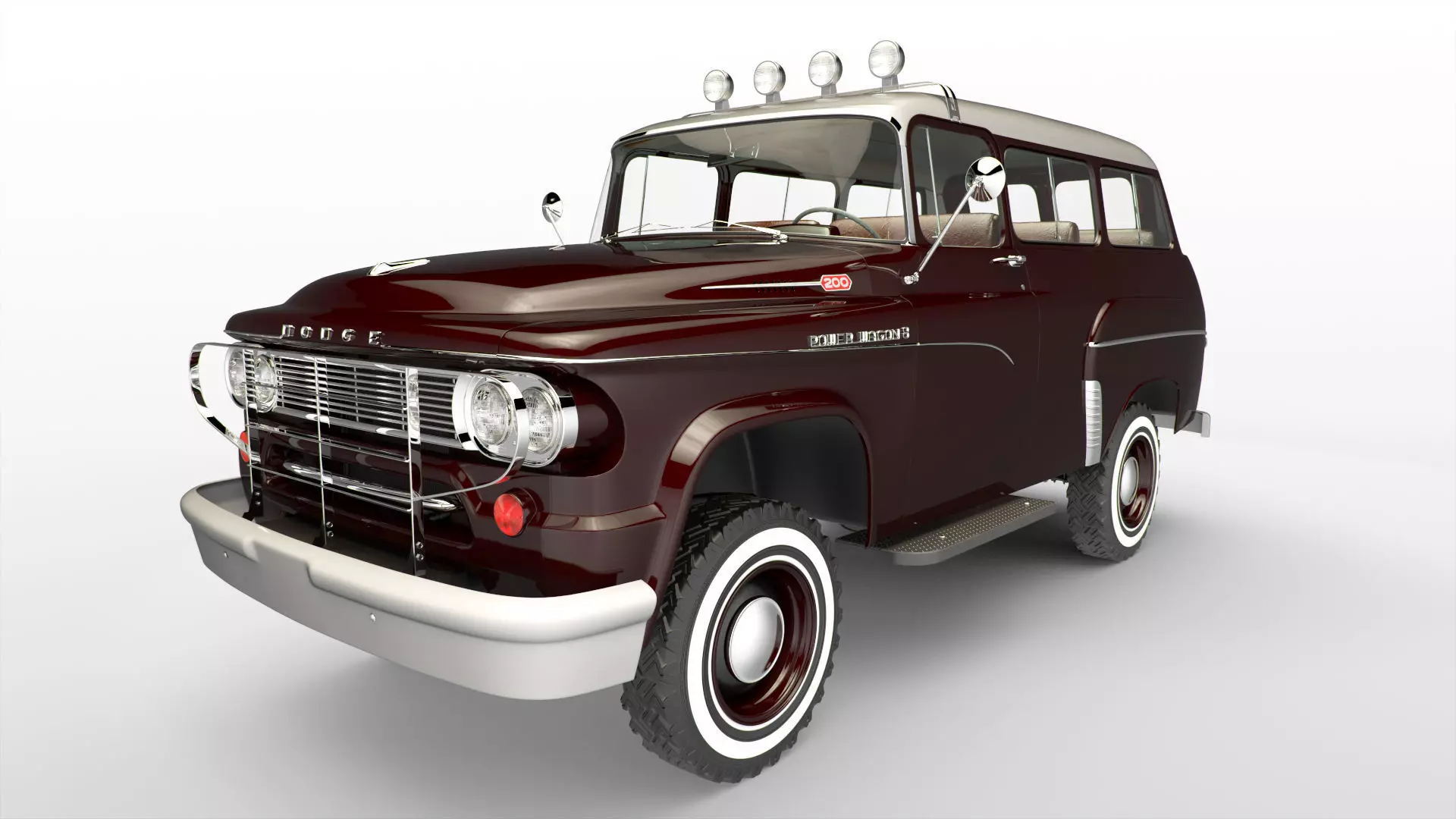 Dodge Town Wagon 4x4 3D model_0