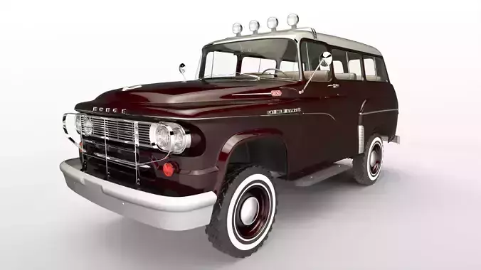 Dodge Town Wagon 4x4 3D model