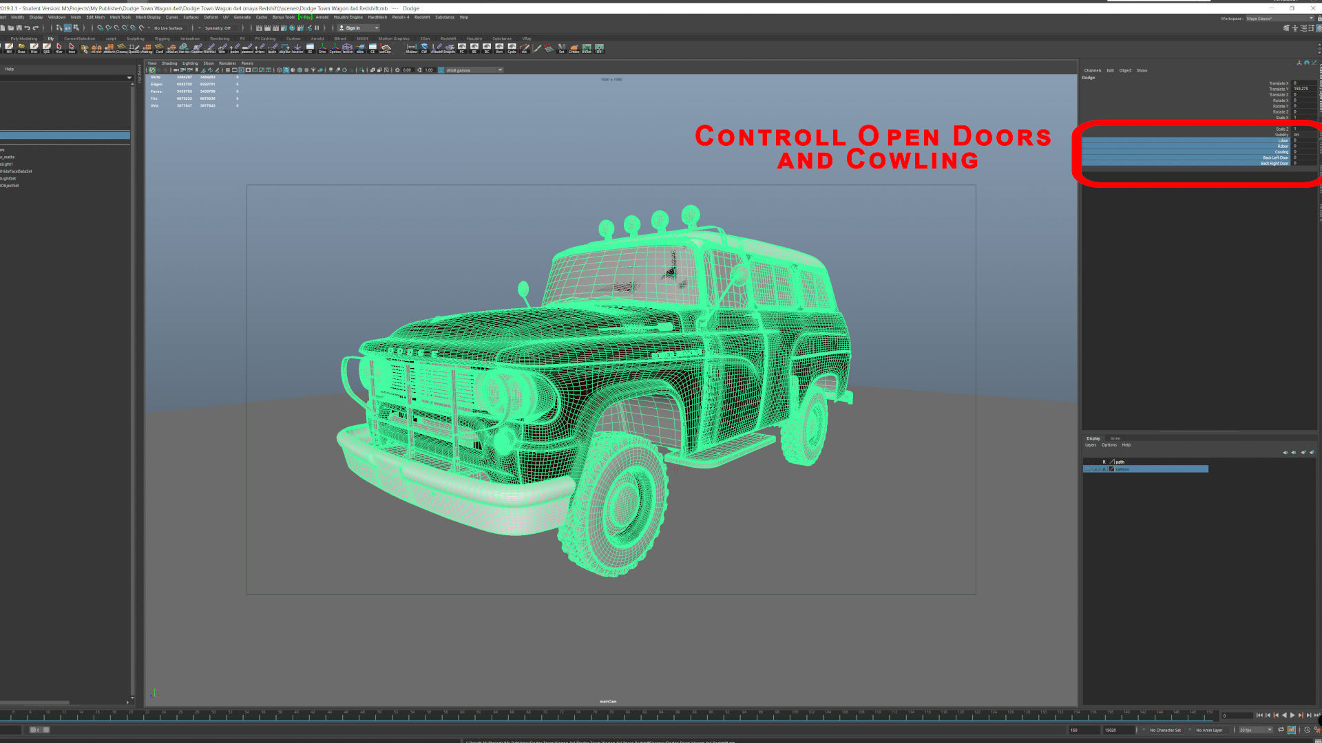 Dodge Town Wagon 4x4 3D model_42