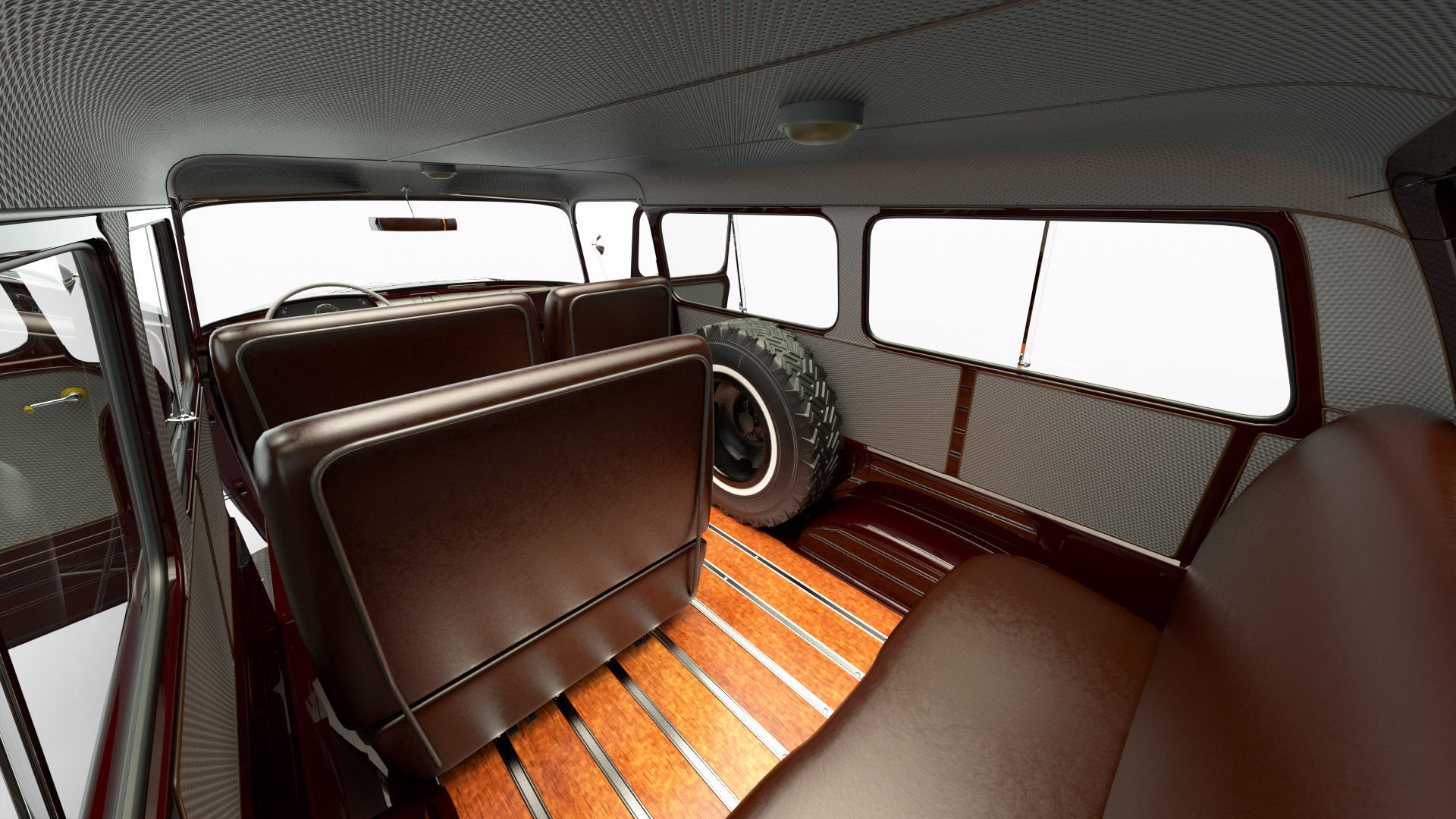 Dodge Town Wagon 4x4 3D model_6