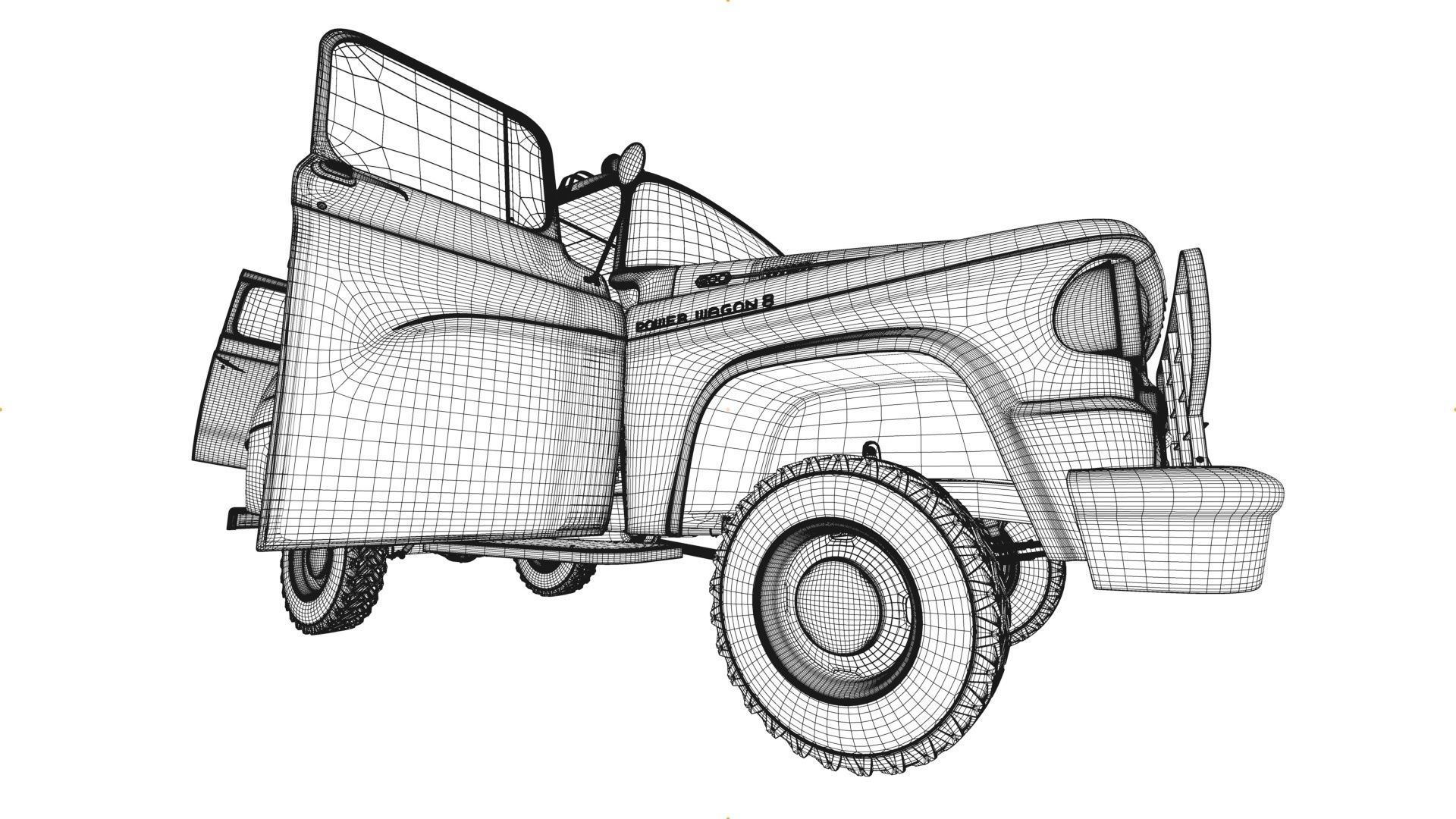 Dodge Town Wagon 4x4 3D model_50