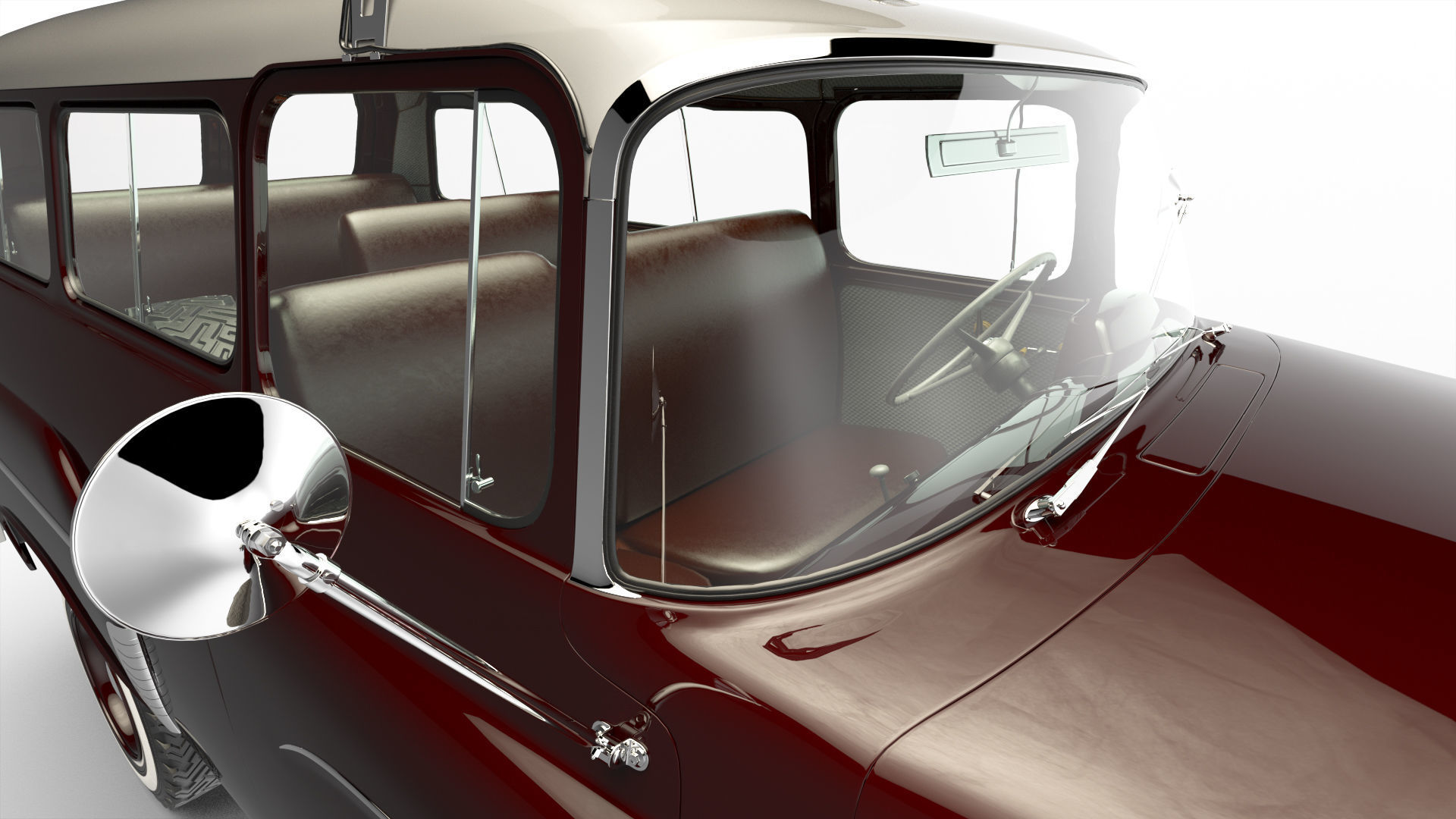 Dodge Town Wagon 4x4 3D model_15