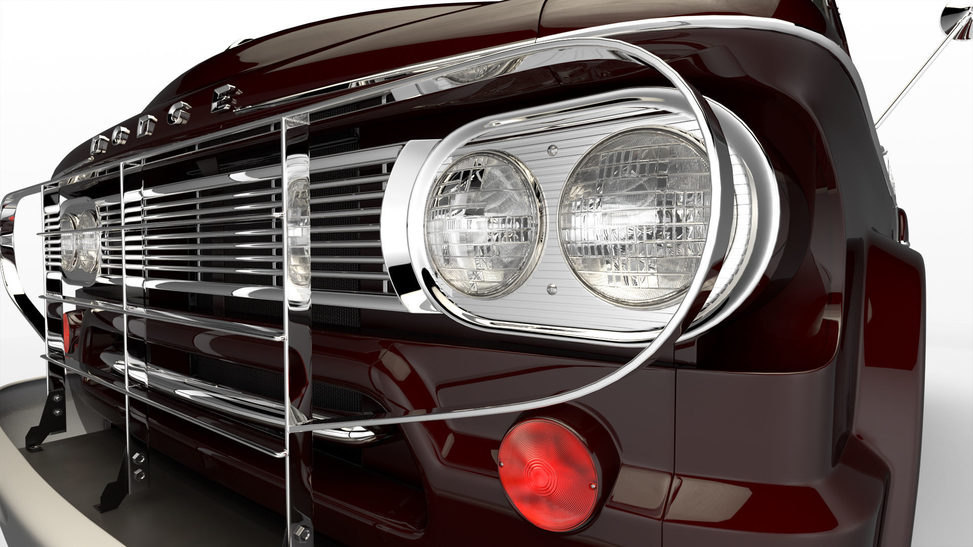 Dodge Town Wagon 4x4 3D model_10