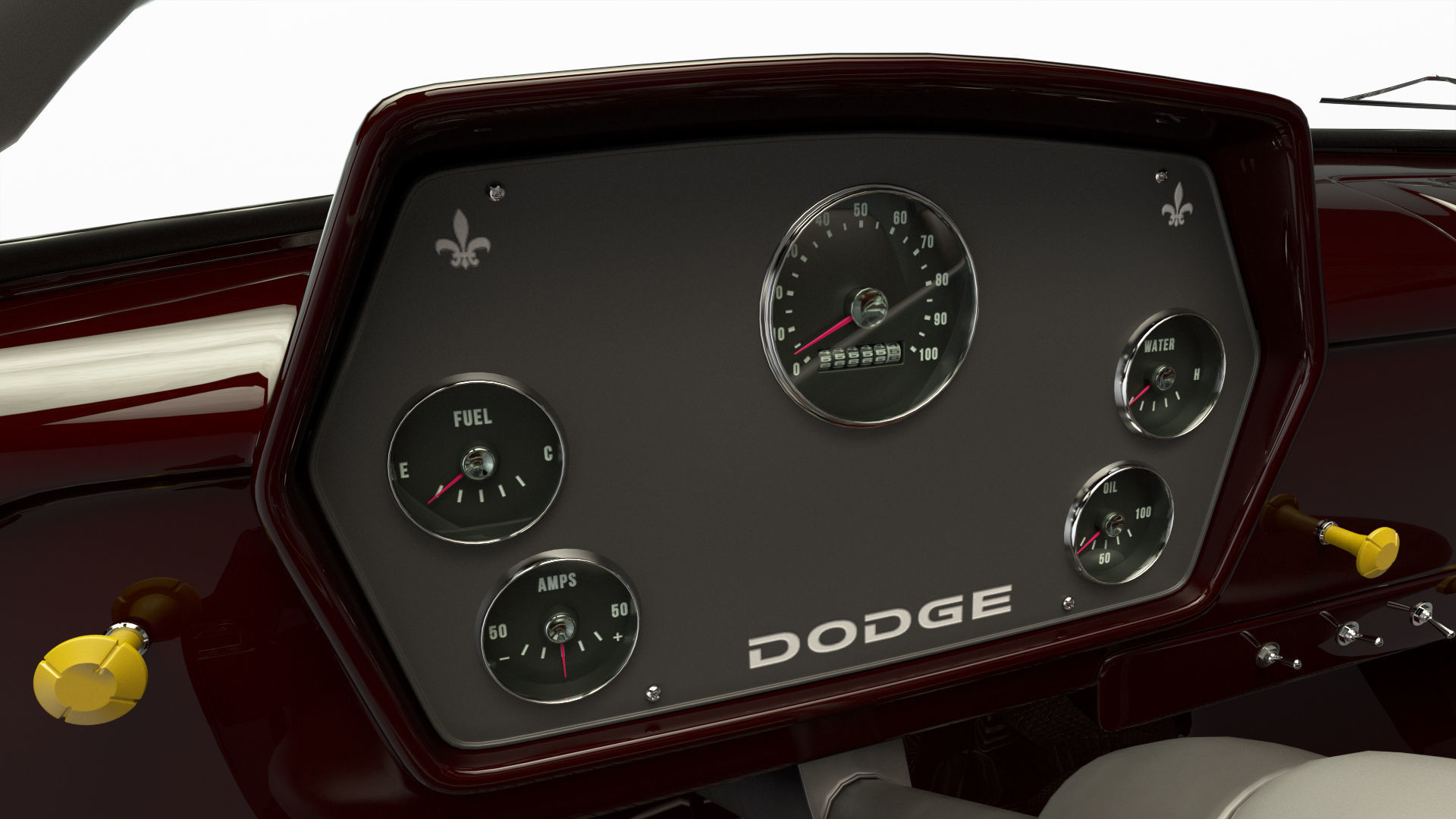 Dodge Town Wagon 4x4 3D model_7