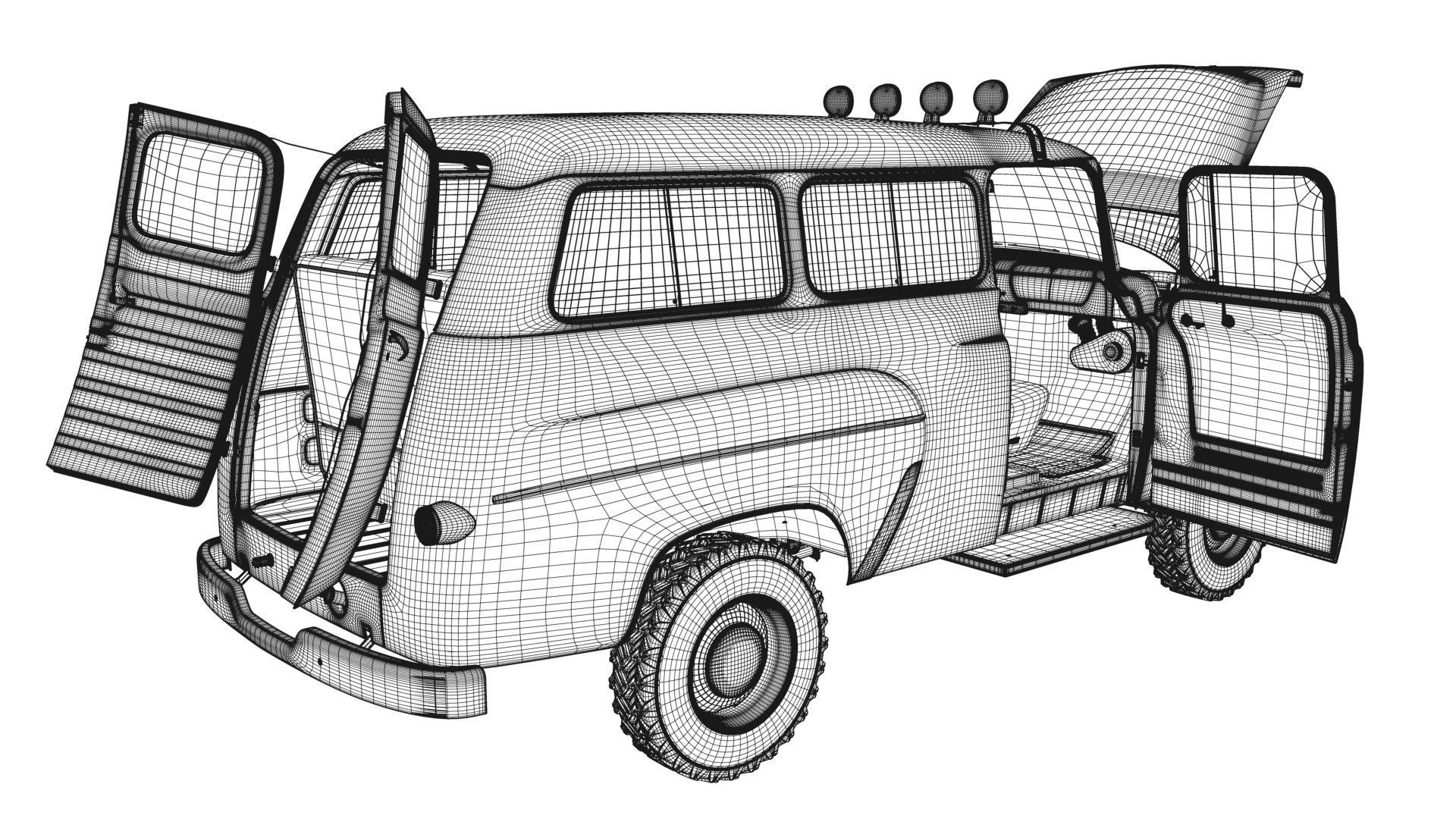 Dodge Town Wagon 4x4 3D model_64