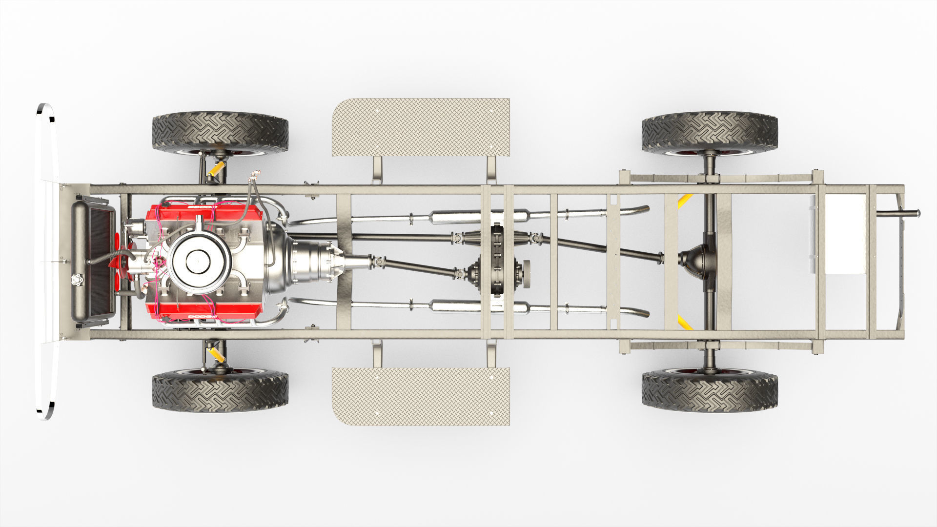 Dodge Town Wagon 4x4 3D model_35