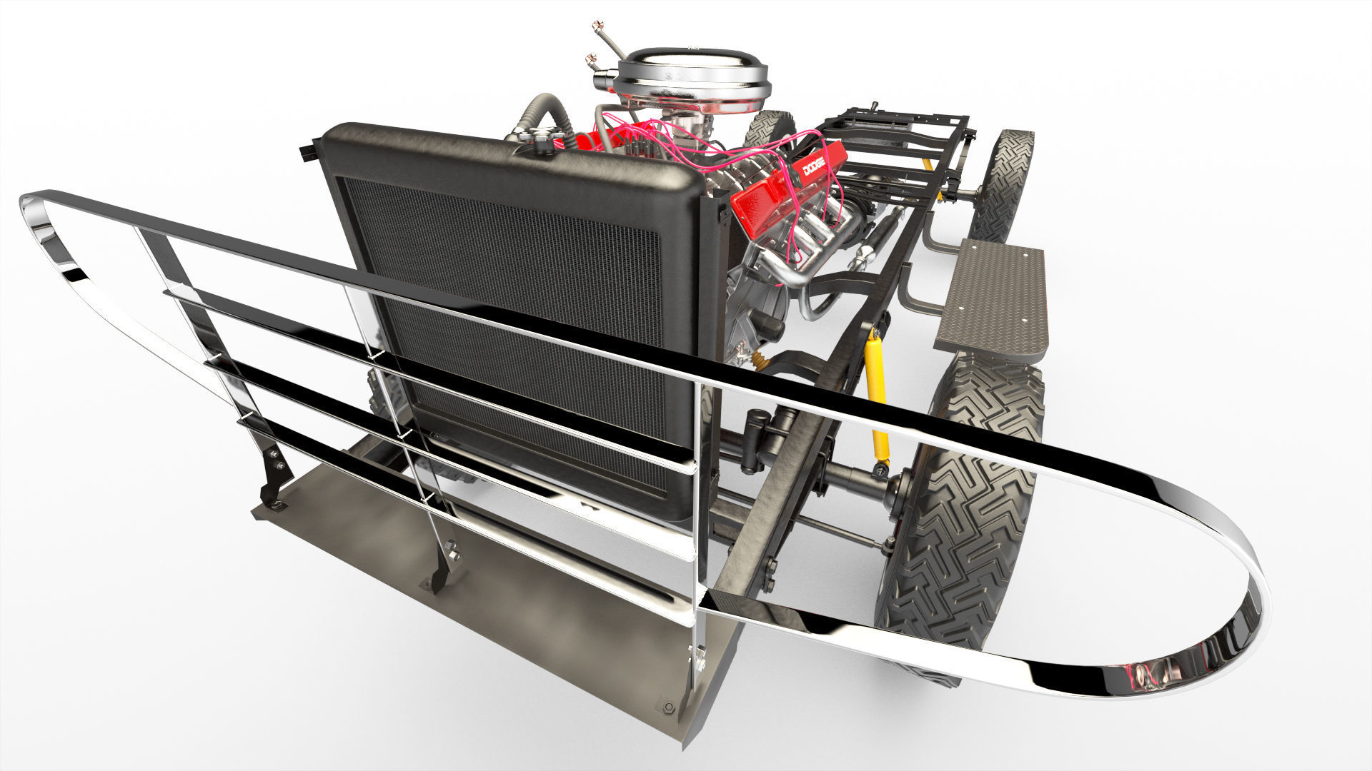 Dodge Town Wagon 4x4 3D model_37