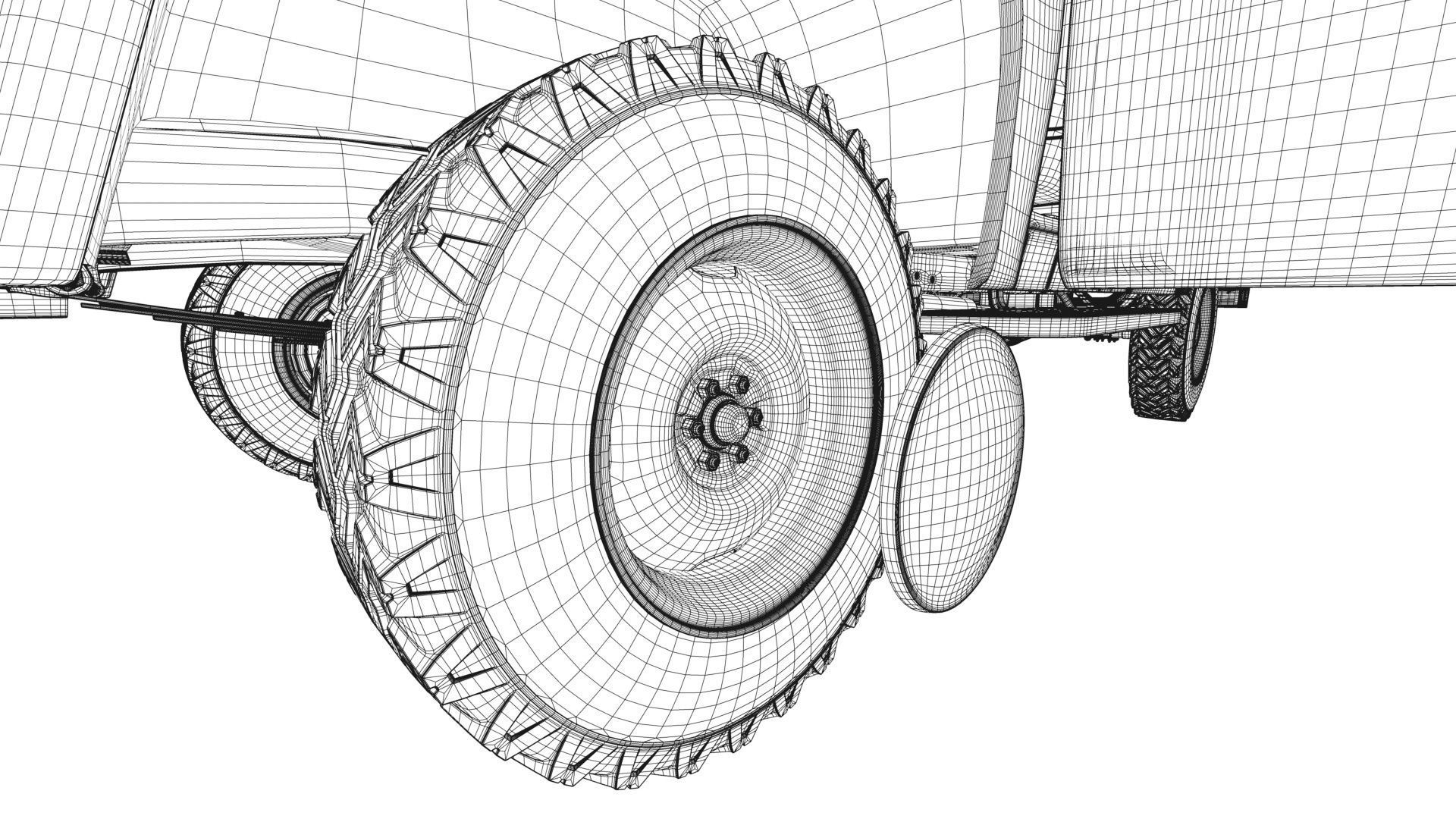 Dodge Town Wagon 4x4 3D model_58