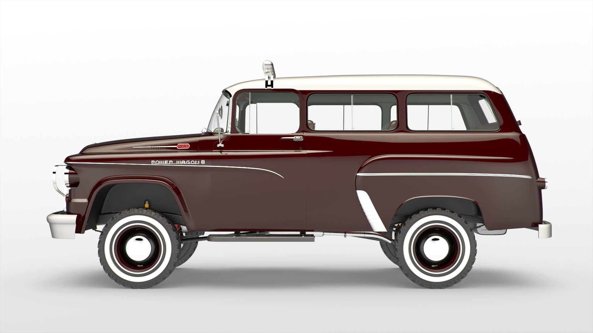 Dodge Town Wagon 4x4 3D model_26