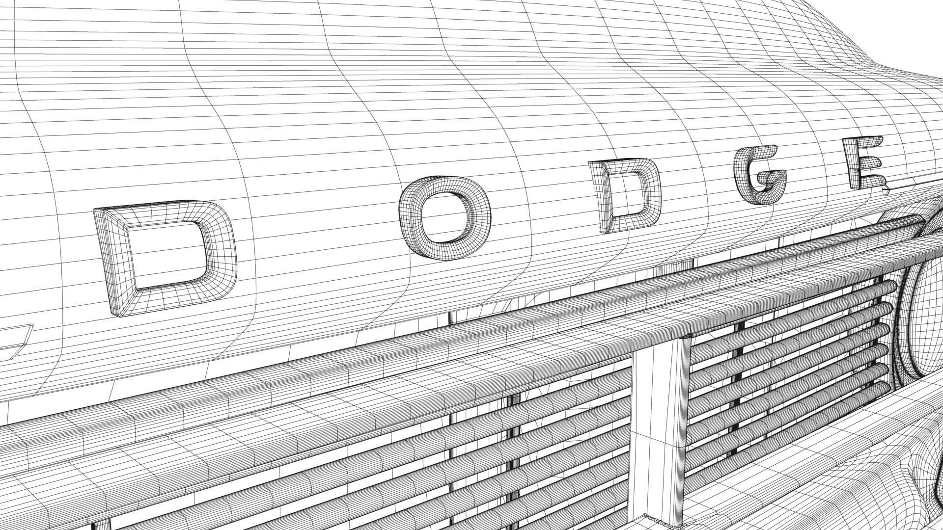 Dodge Town Wagon 4x4 3D model_44