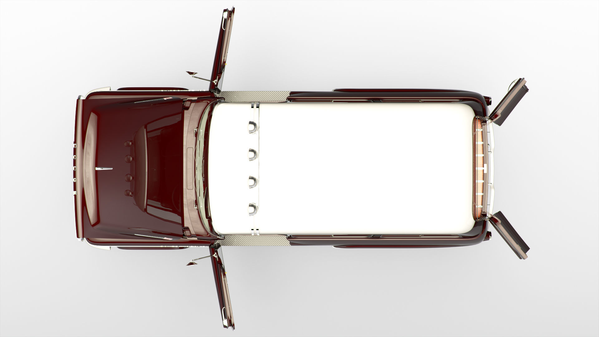 Dodge Town Wagon 4x4 3D model_28