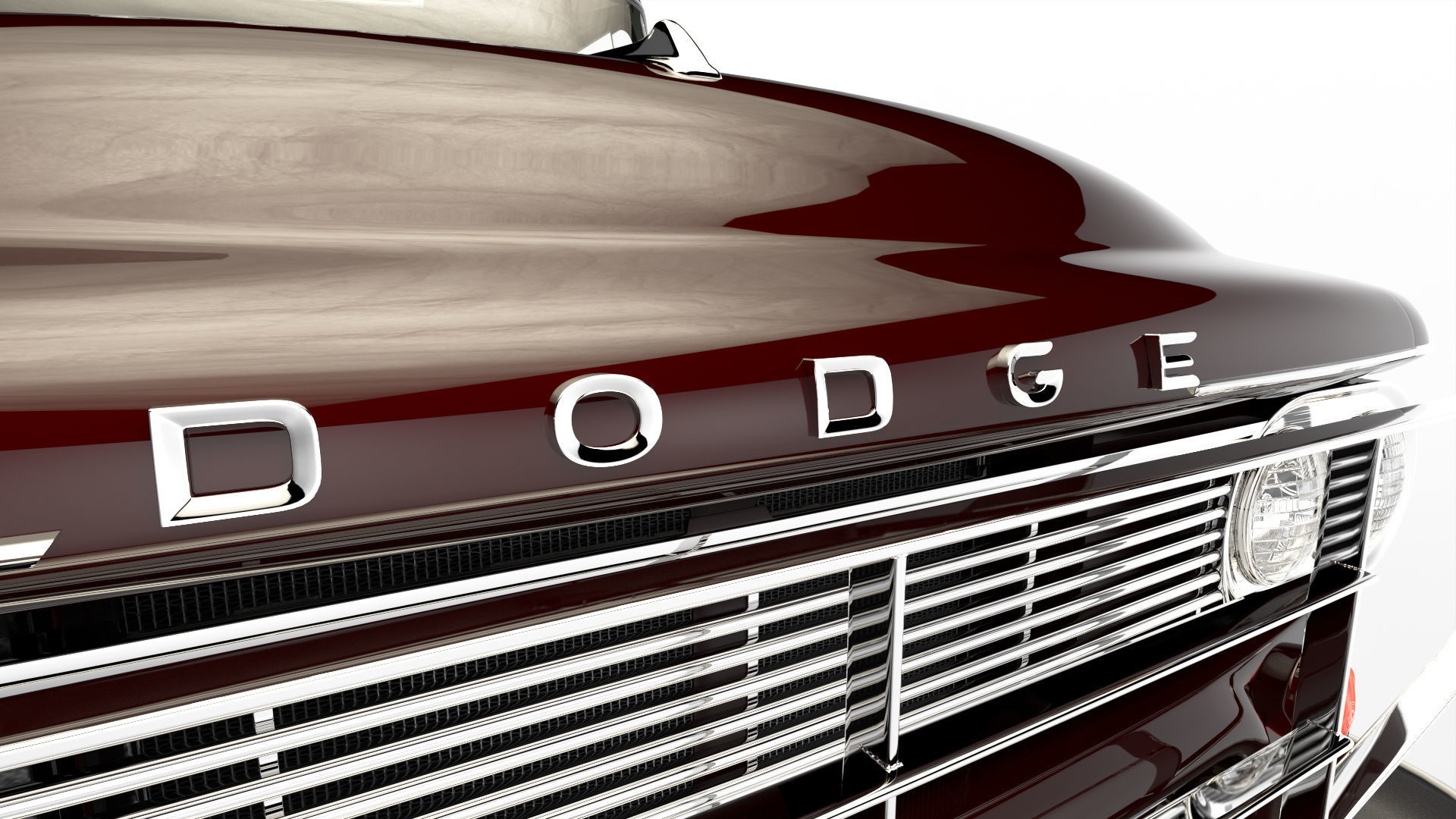 Dodge Town Wagon 4x4 3D model_14