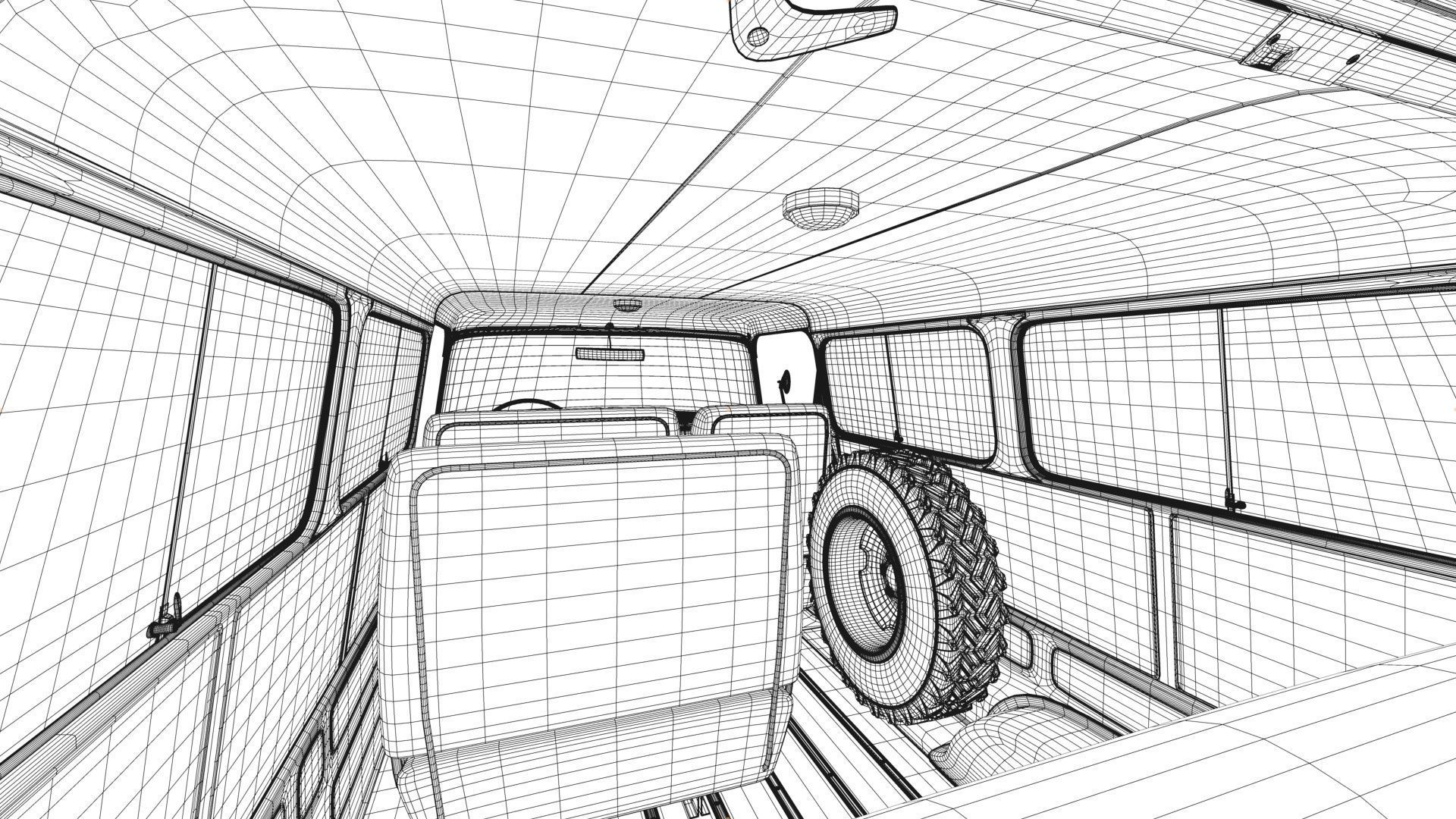 Dodge Town Wagon 4x4 3D model_49