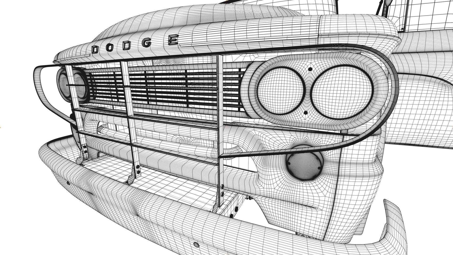 Dodge Town Wagon 4x4 3D model_45
