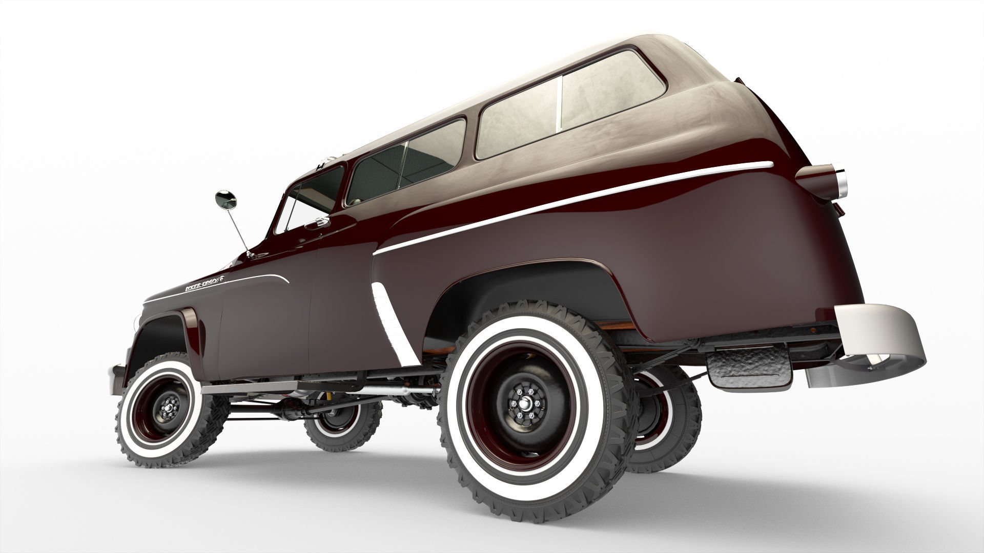 Dodge Town Wagon 4x4 3D model_32