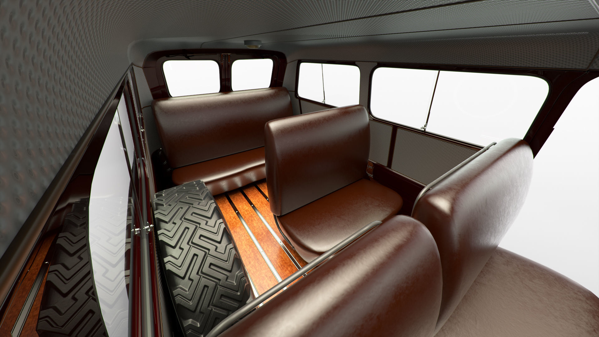 Dodge Town Wagon 4x4 3D model_5