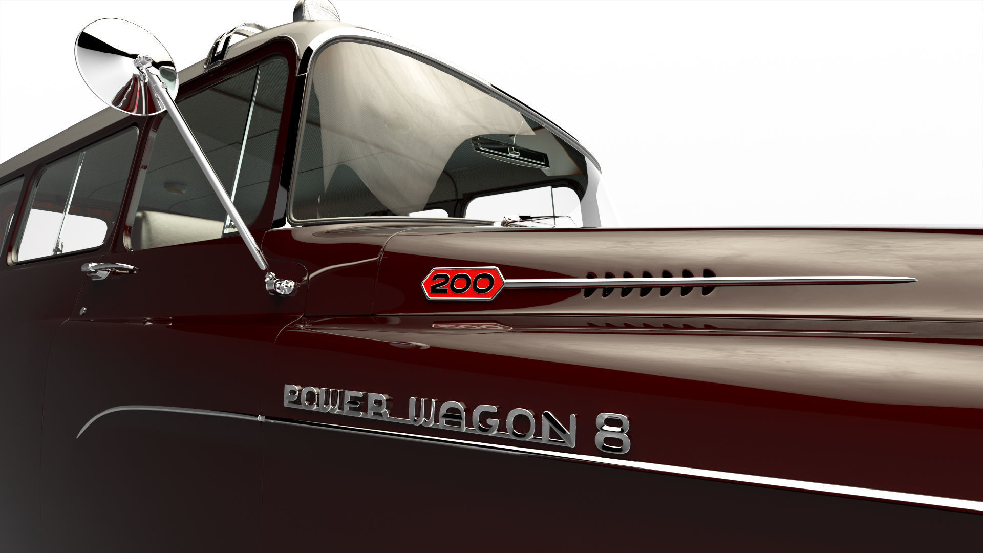 Dodge Town Wagon 4x4 3D model_13