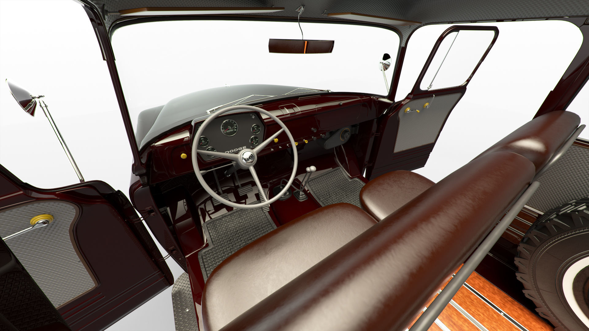 Dodge Town Wagon 4x4 3D model_4