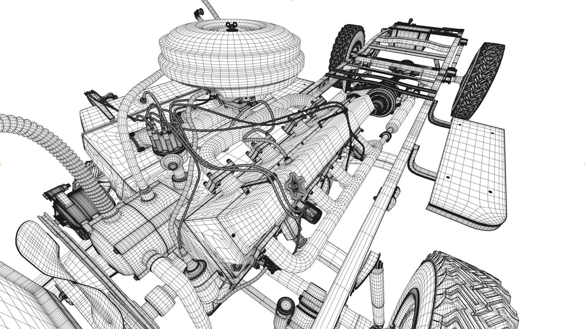Dodge Town Wagon 4x4 3D model_55